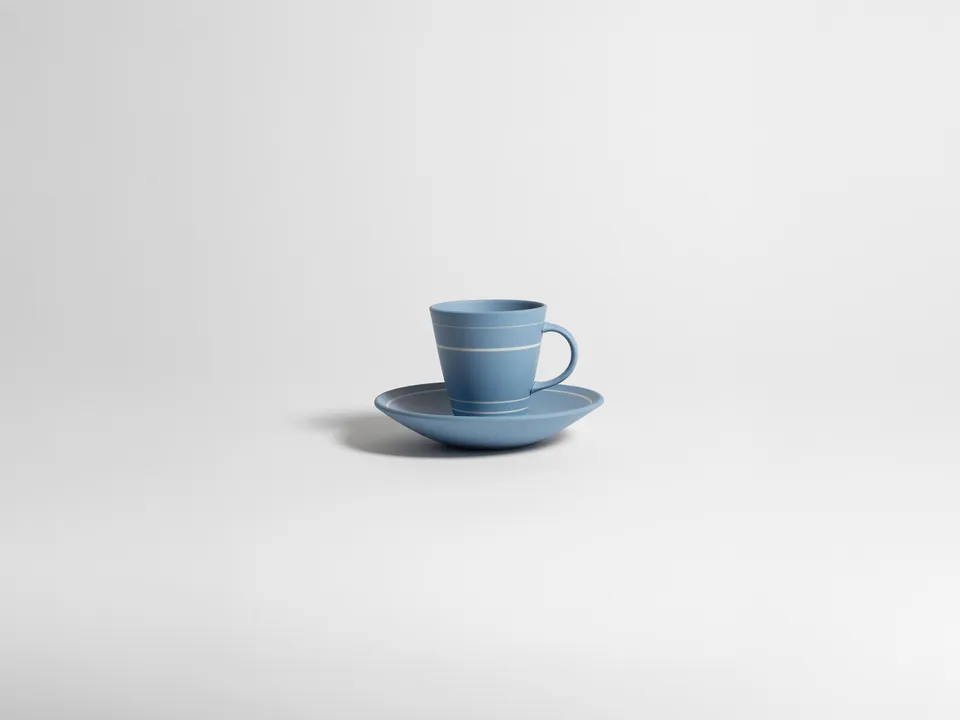 J.W.Anderson Tableware Kaffeetasse Untertasse Hellblau Wedgwood