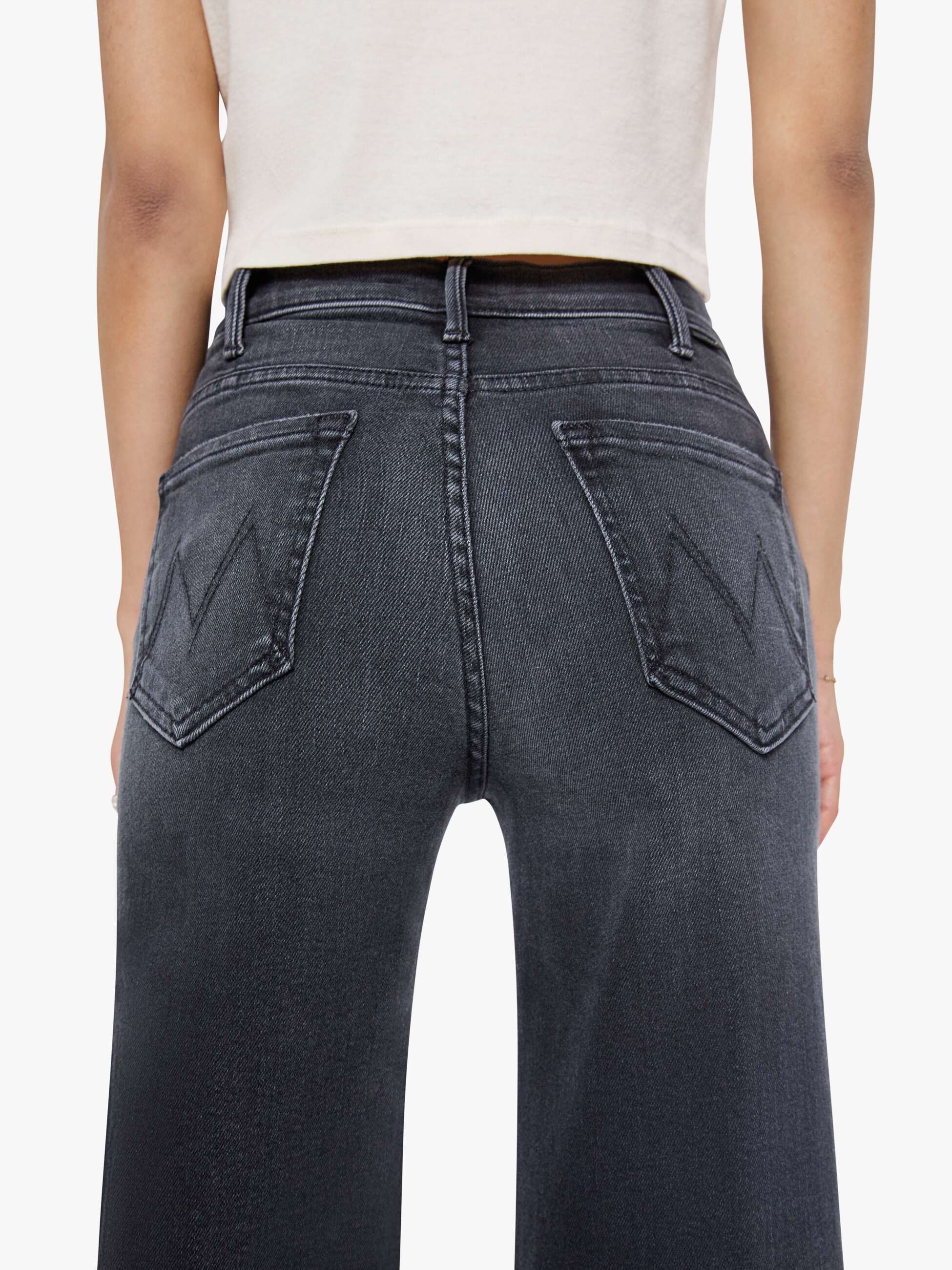 Mother Lil Hustler Roller Sneak Petite Jeans Not Today Satan