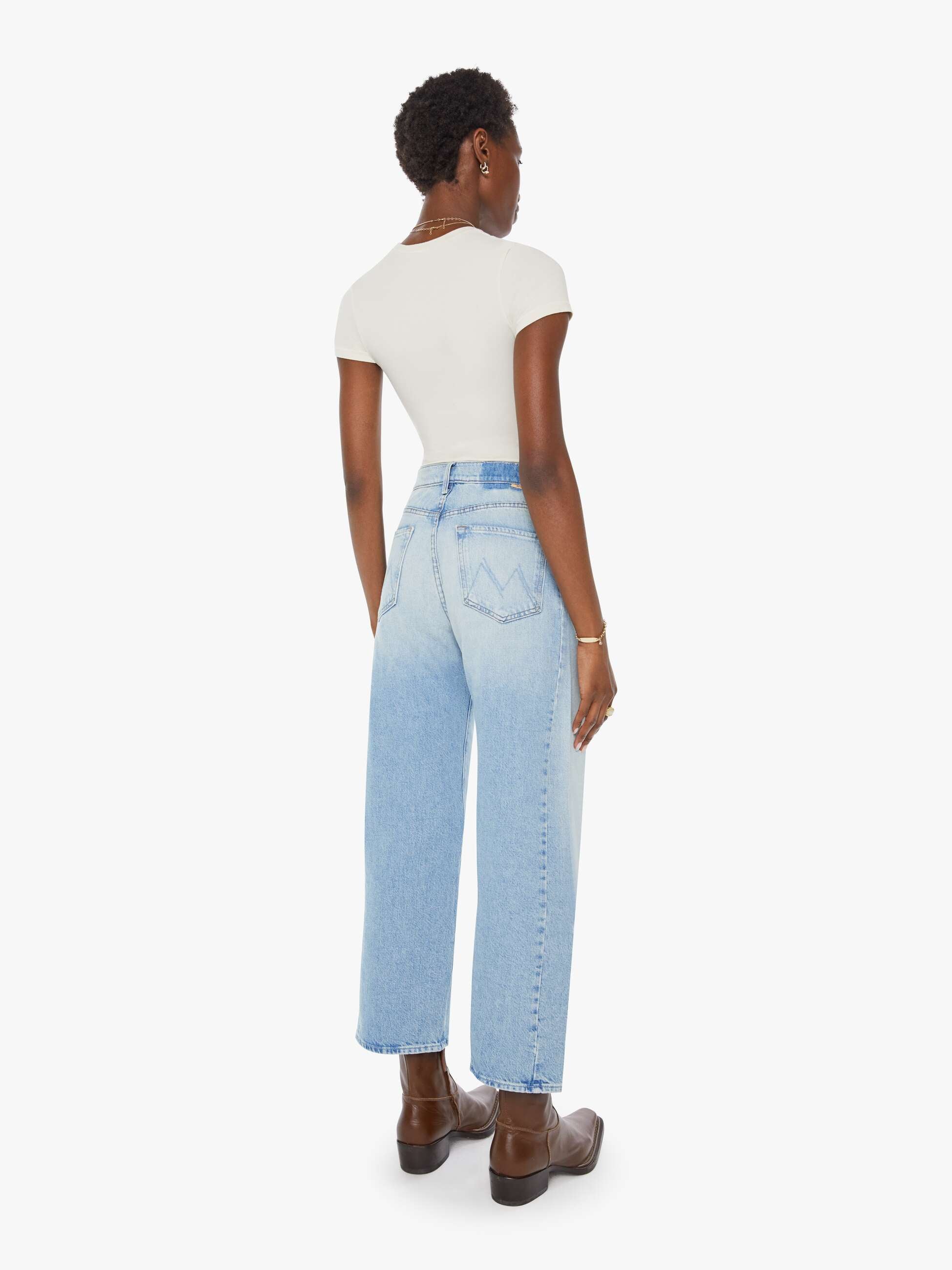 Mother The Half-Pipe Ankle Jeans This Is How I Roll hellblau