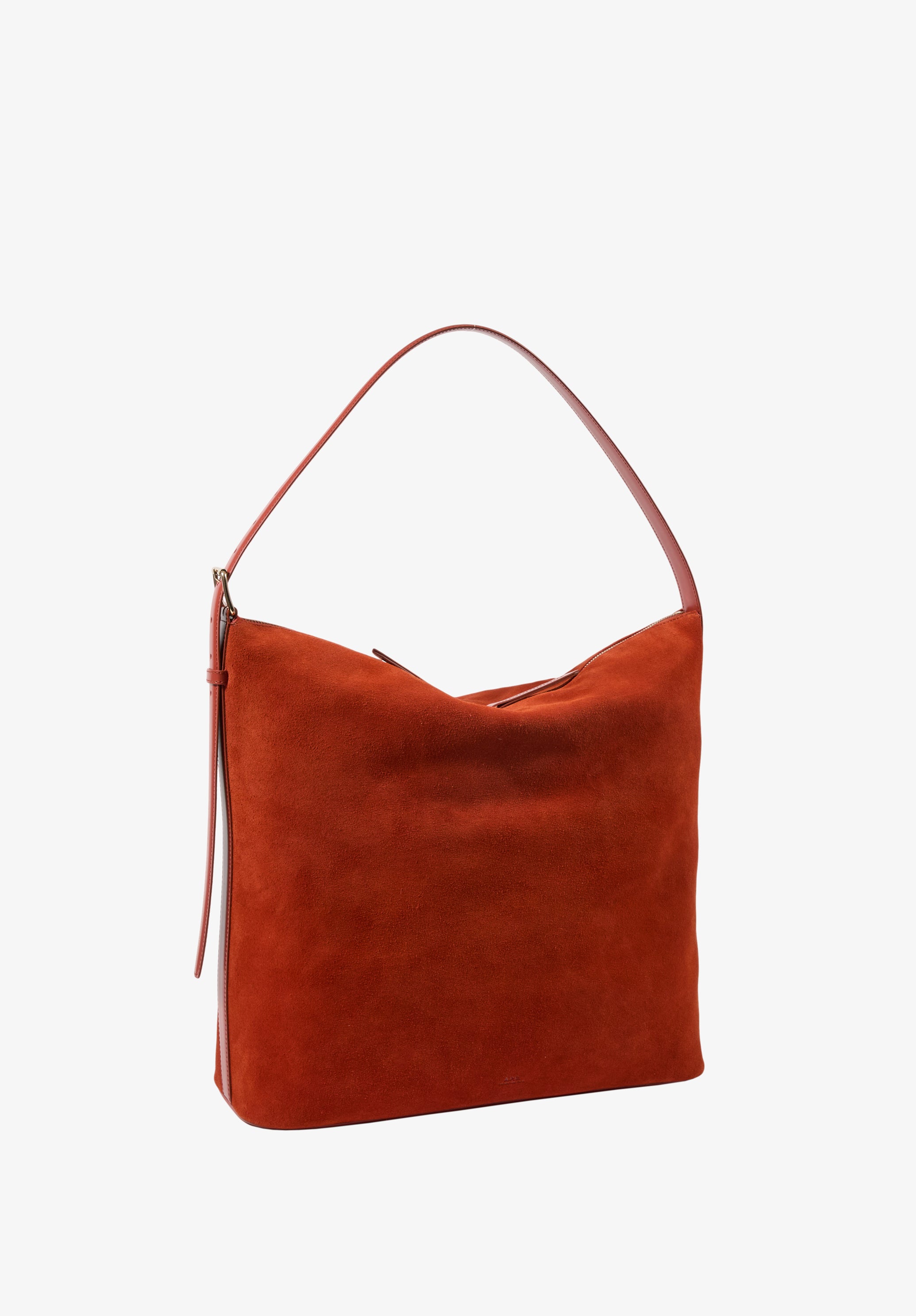 A.P.C. Vera Maxi Tasche orange Wildleder Glattleder TU