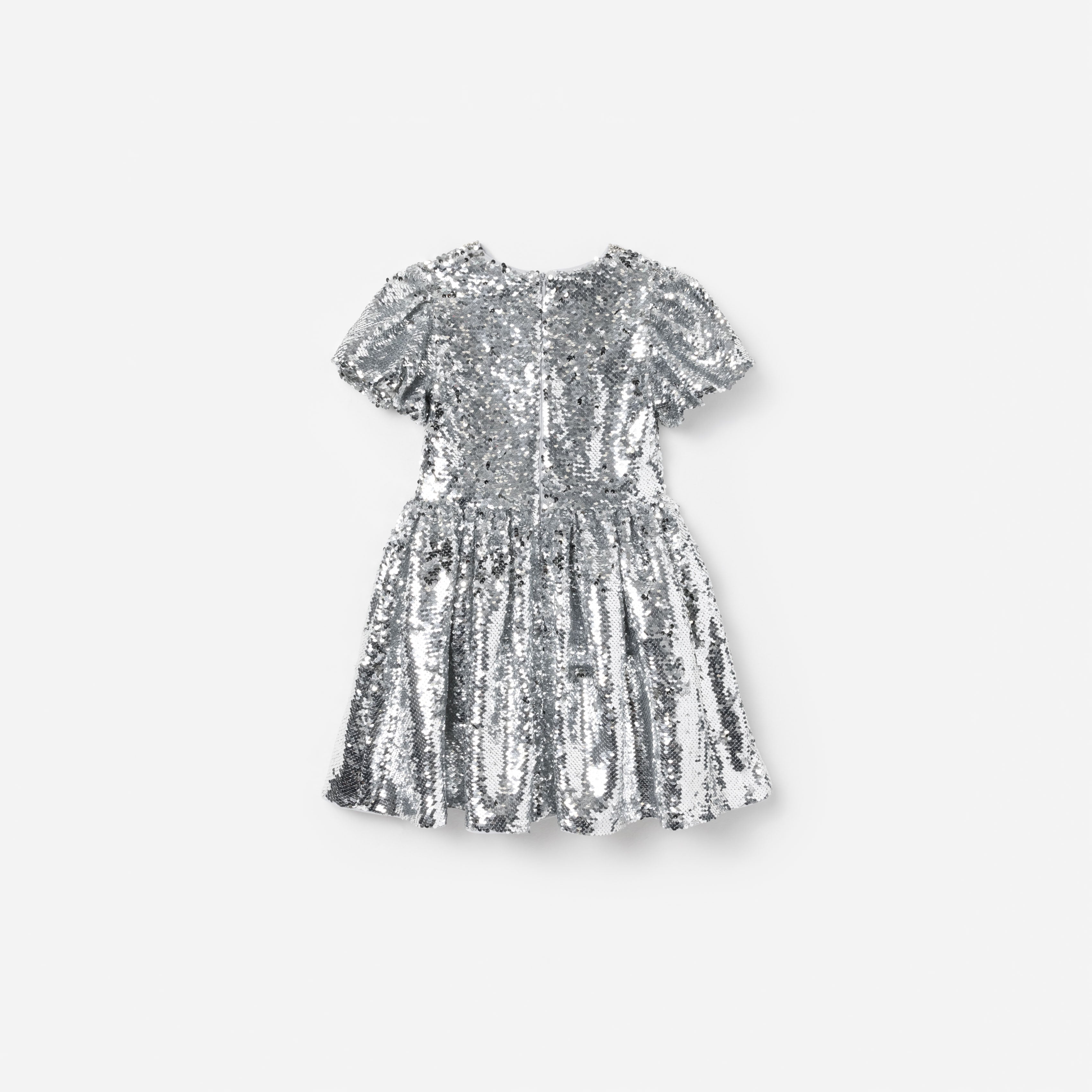 Self Portrait Silver Sequin Kinderkleid Silber Pailletten