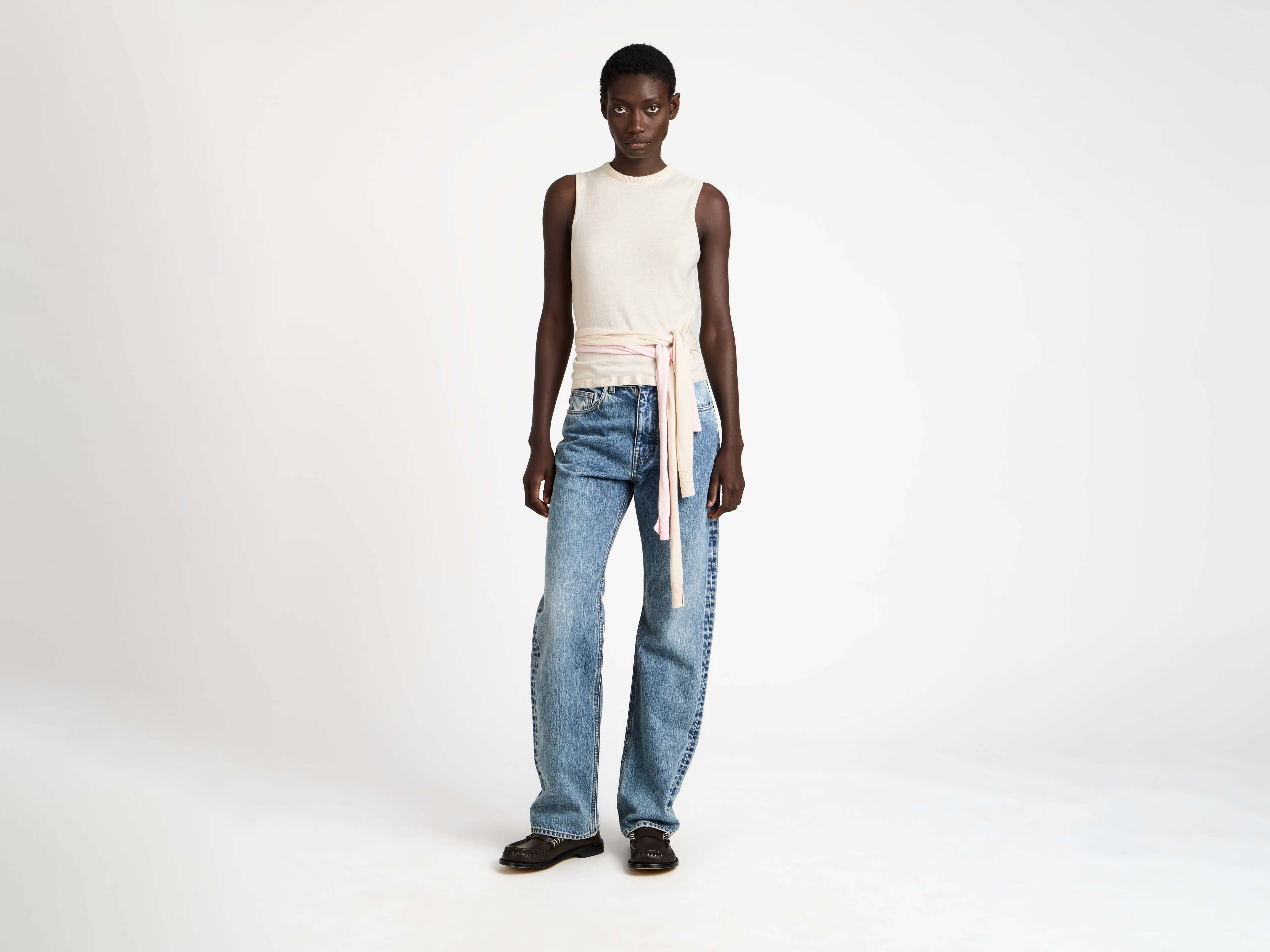 J.W.Anderson Tank Top Damen Ivory Schleife KW1455YN0459