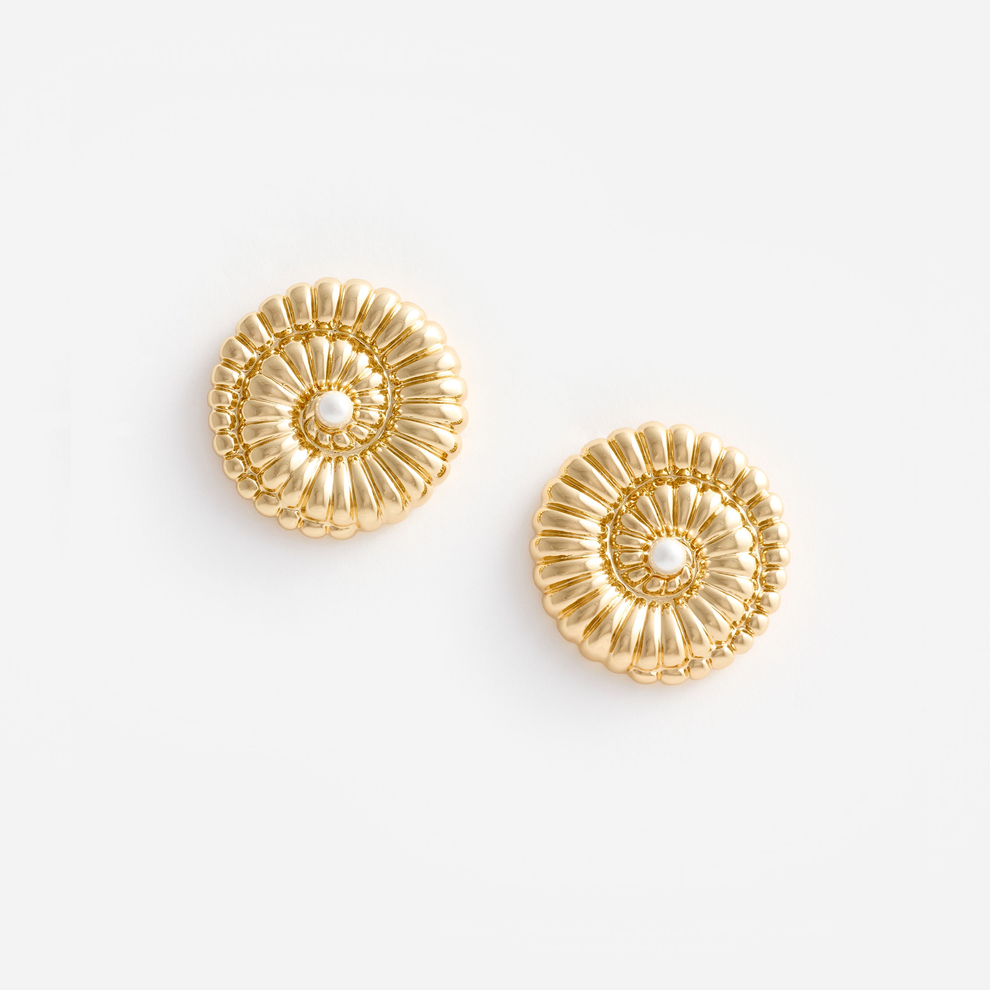 Self Portrait Gold Pearl Shell Ohrringe Gold One Size Perle