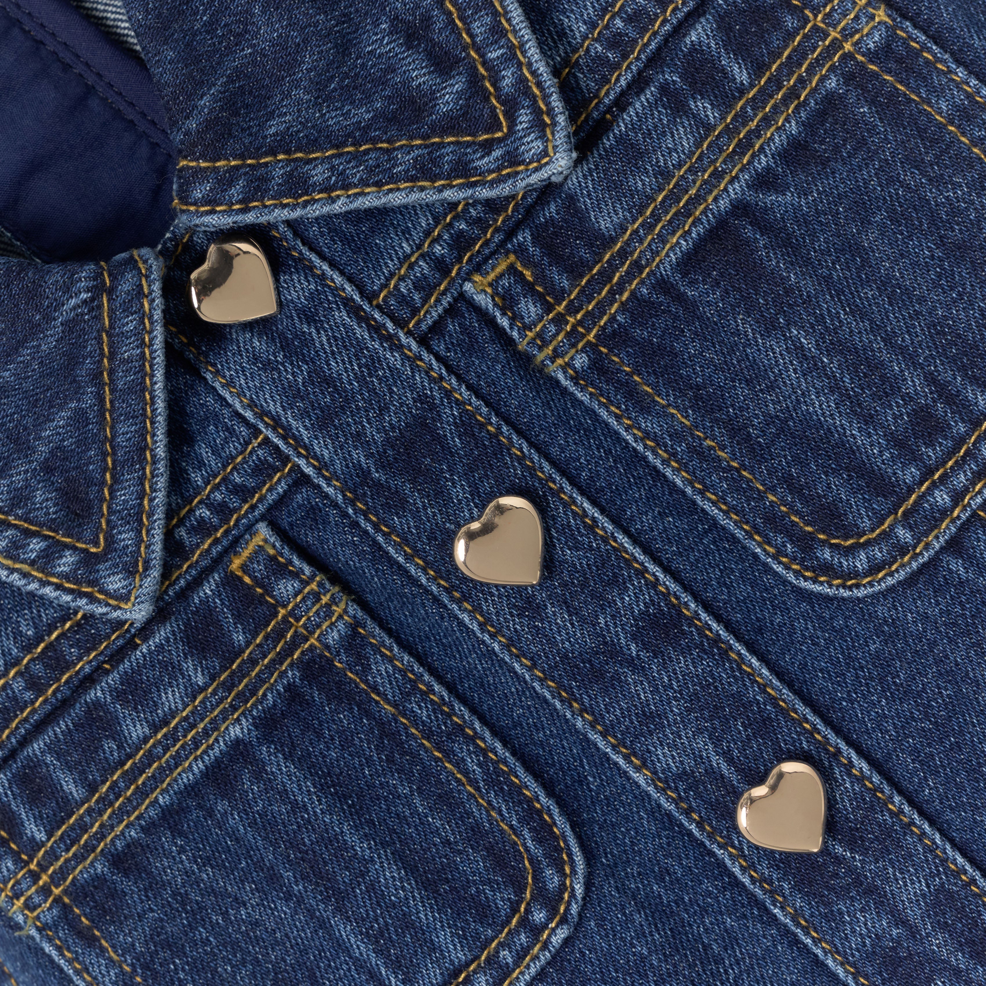 Self Portrait Denim Kleid Kinder Blau Jeanskleid Gr 5/6