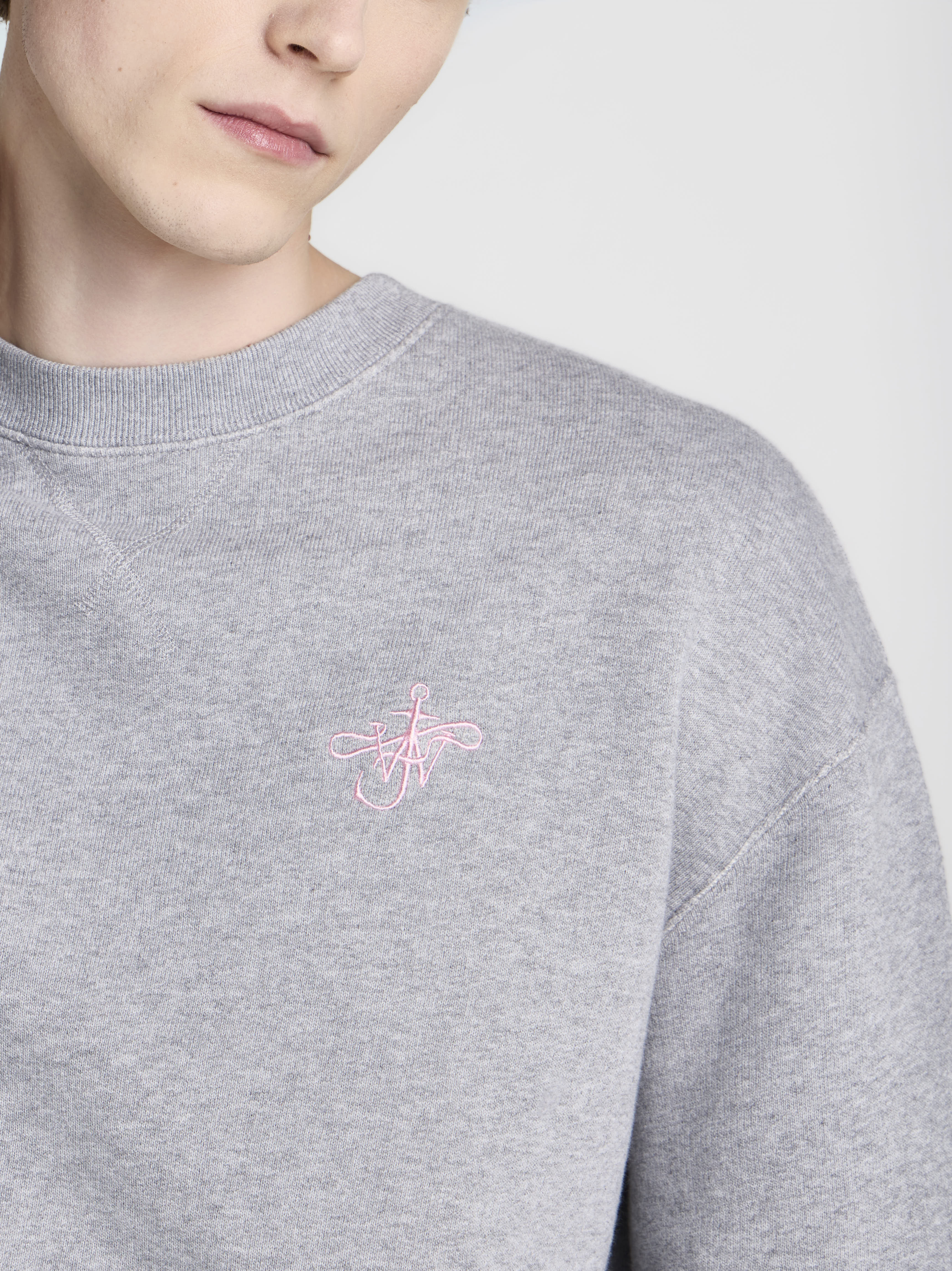 J.W.Anderson Ribbon Anchor Sweatshirt Grau Melange