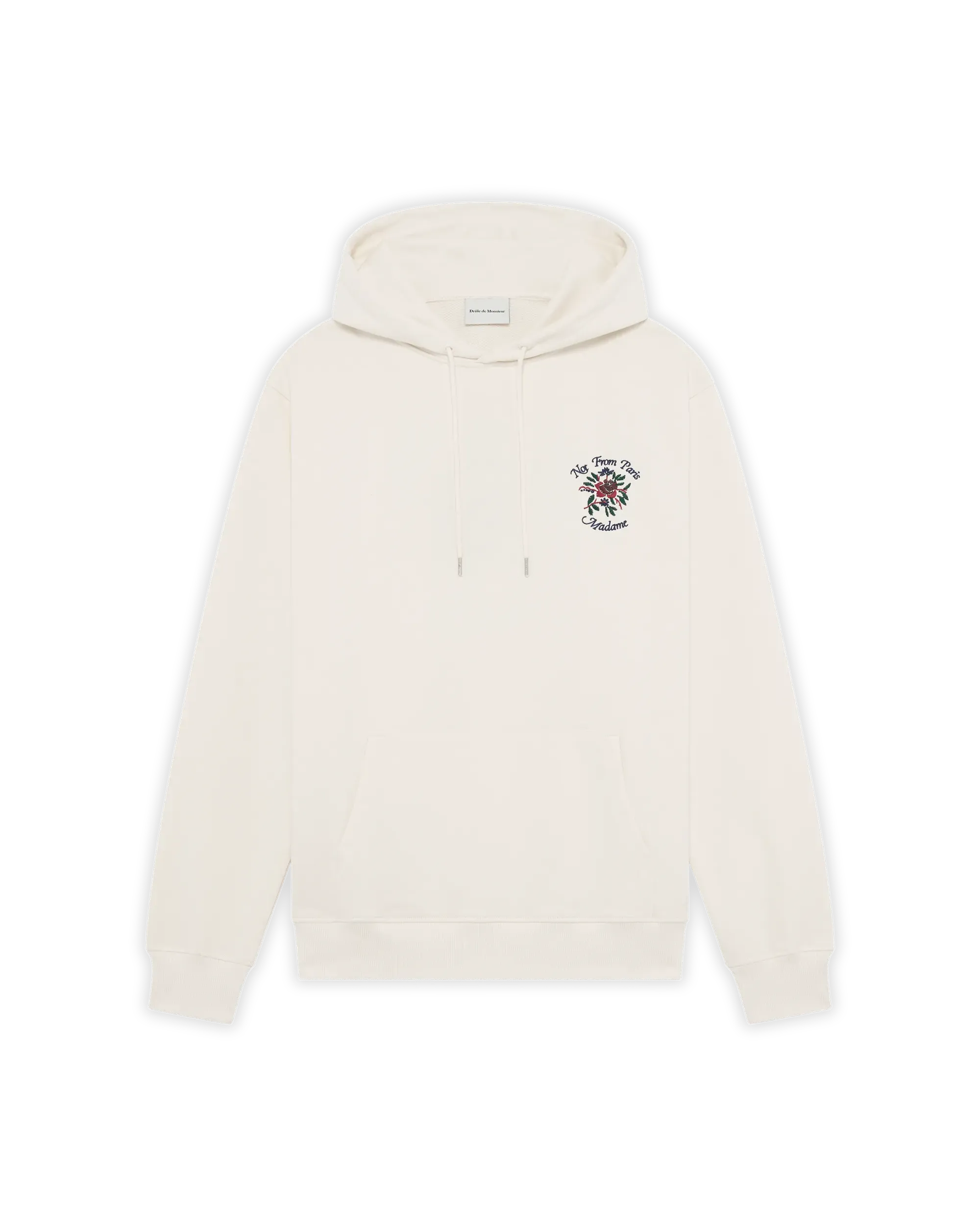 Drôle De Monsieur Slogan Rose Hoodie creme Baumwolle
