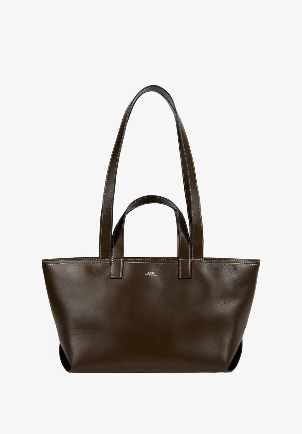 A.P.C. Drummer Small Tasche Leder Braun TU