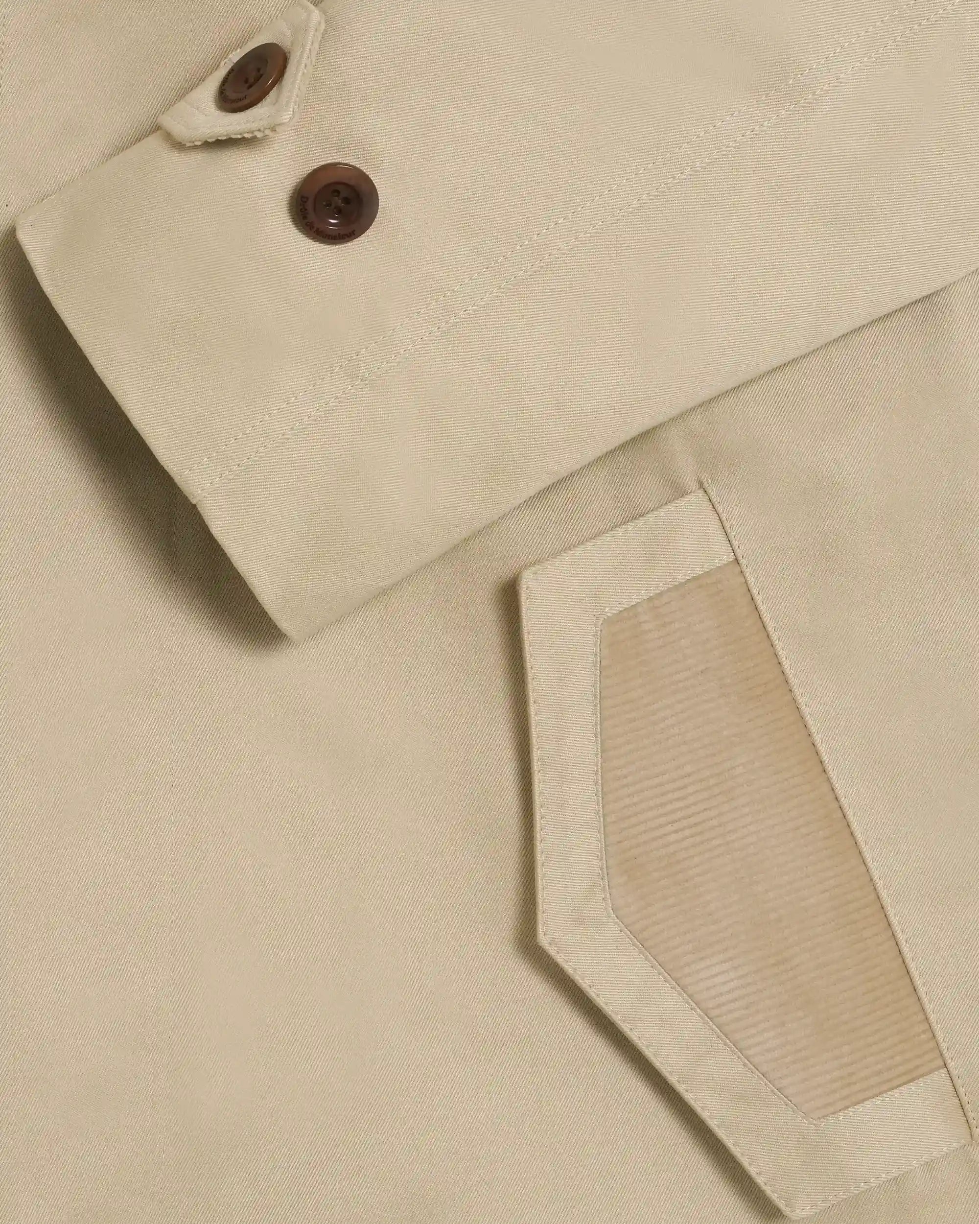 Drôle De Monsieur Le Trench Trenchcoat Beige Baumwolle Gabardine