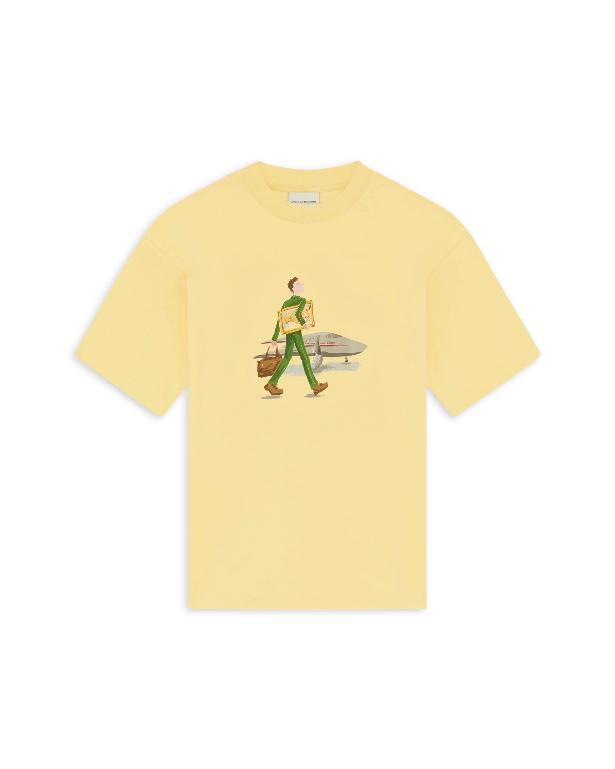Drôle De Monsieur T-Shirt L'Homme Au Tableau Hellgelb Baumwolle