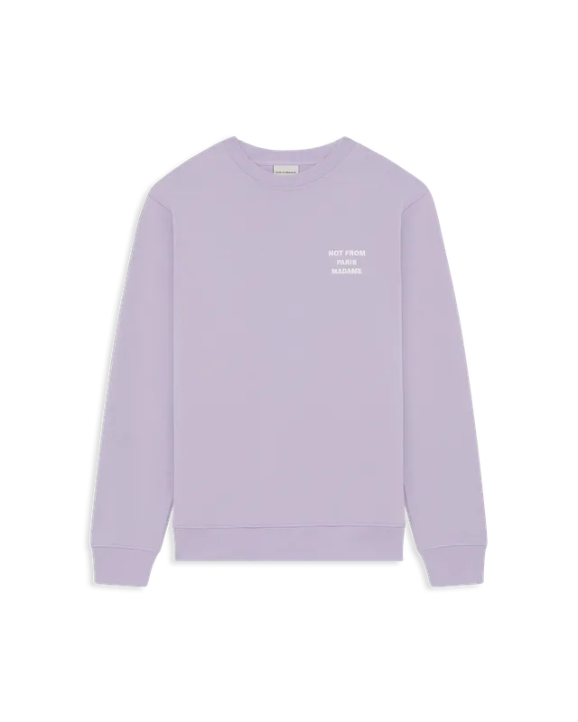 Drôle De Monsieur Sweatshirt Slogan lavendel Baumwolle