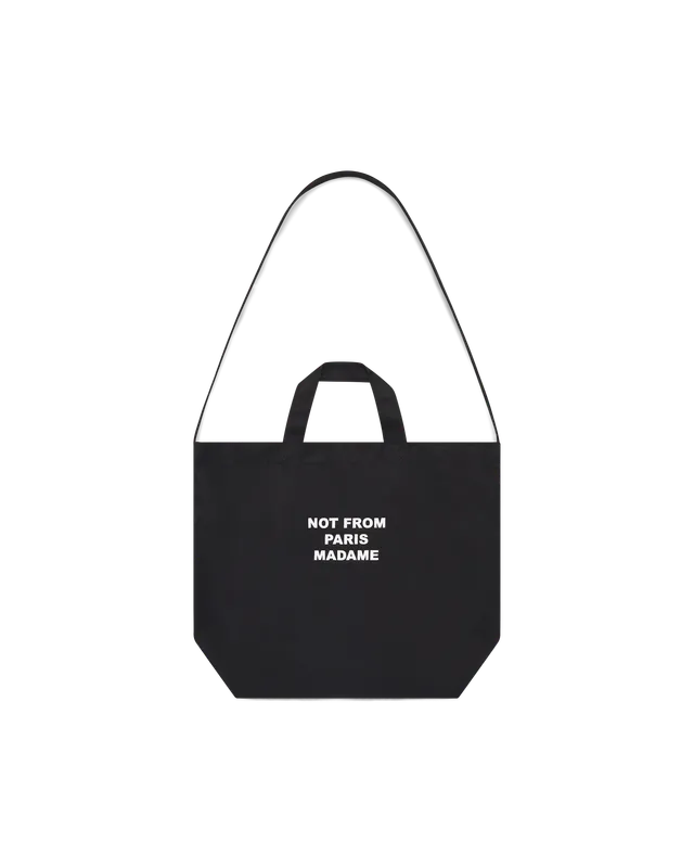 Drôle De Monsieur Tote Bag Slogan Tasche Schwarz Nylon