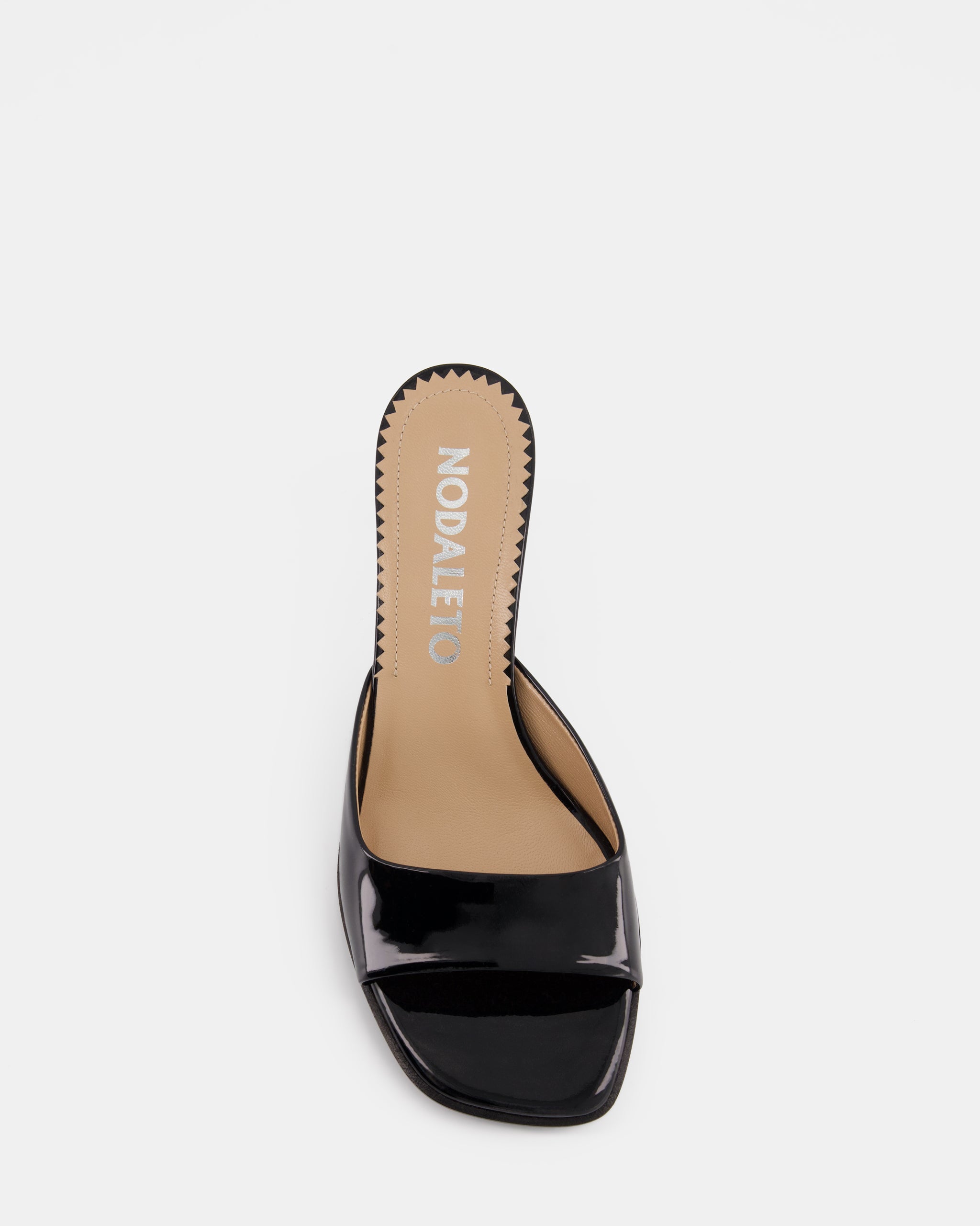 Nodaleto Dona Reese Mules Black Patent 50mm