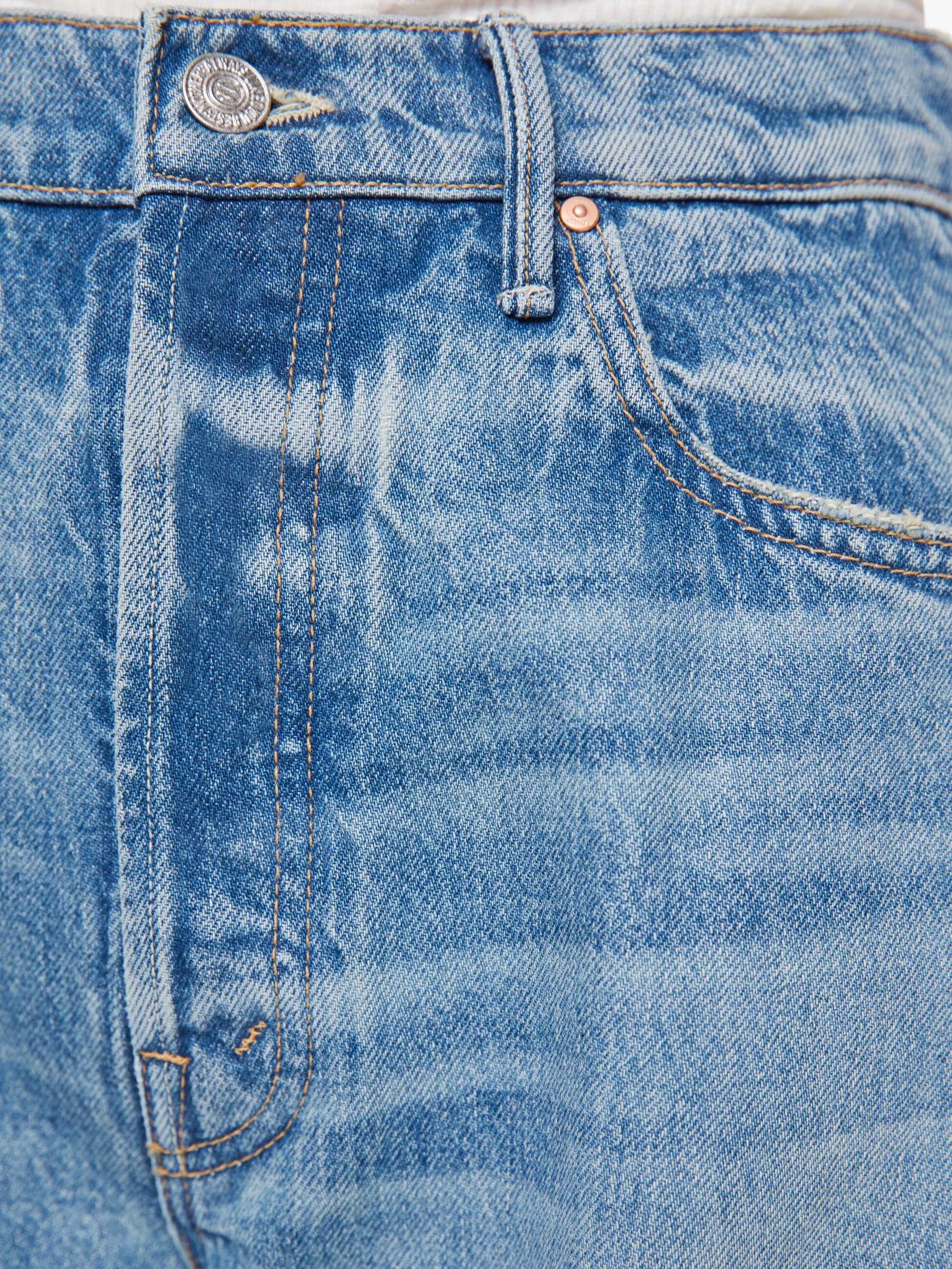 Mother Half-Pipe Jeans Folkstar High Waist Rigid Denim