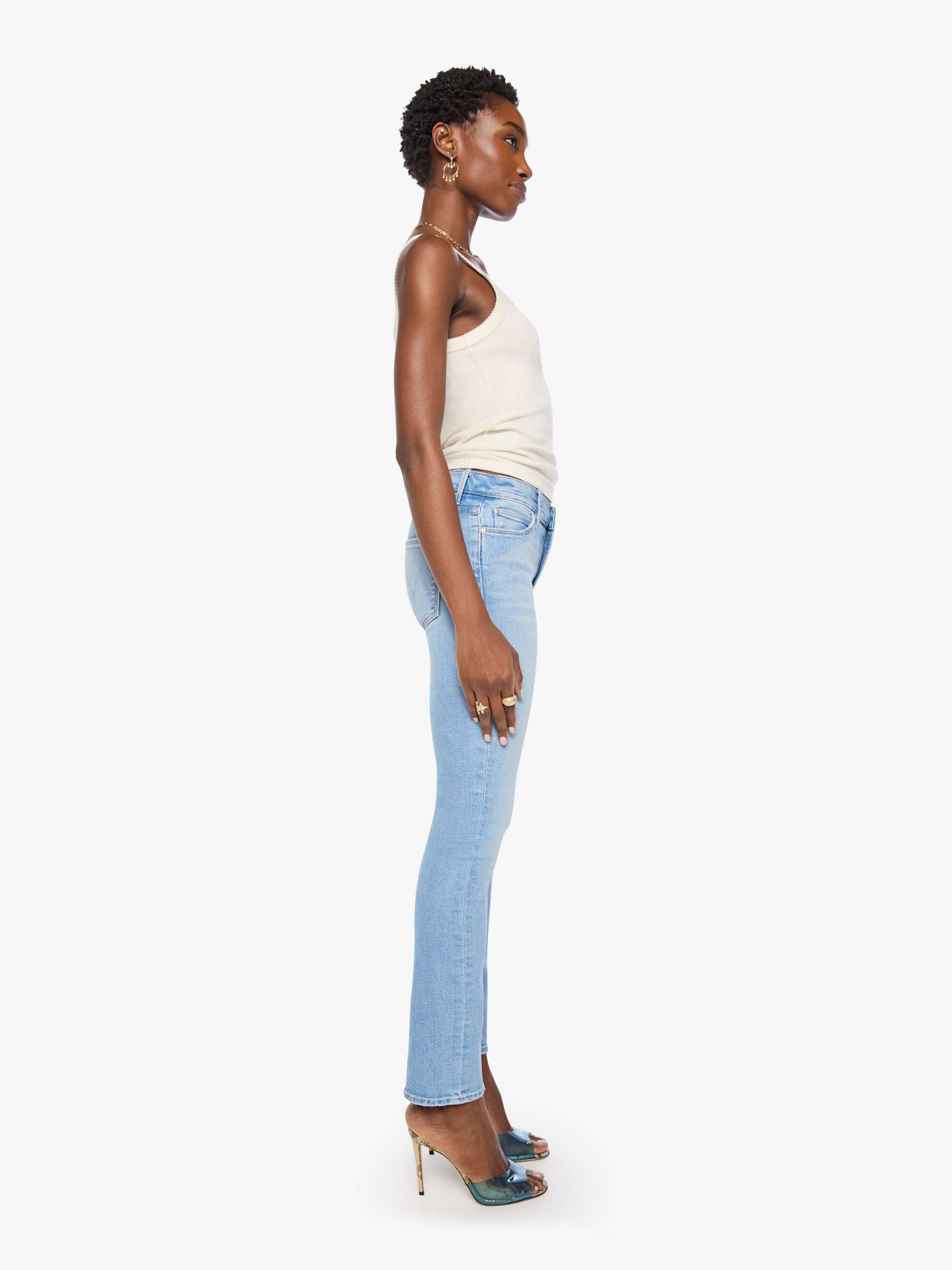 Mother Denim Mid Rise Dazzler Hover Jeans Derby Doll