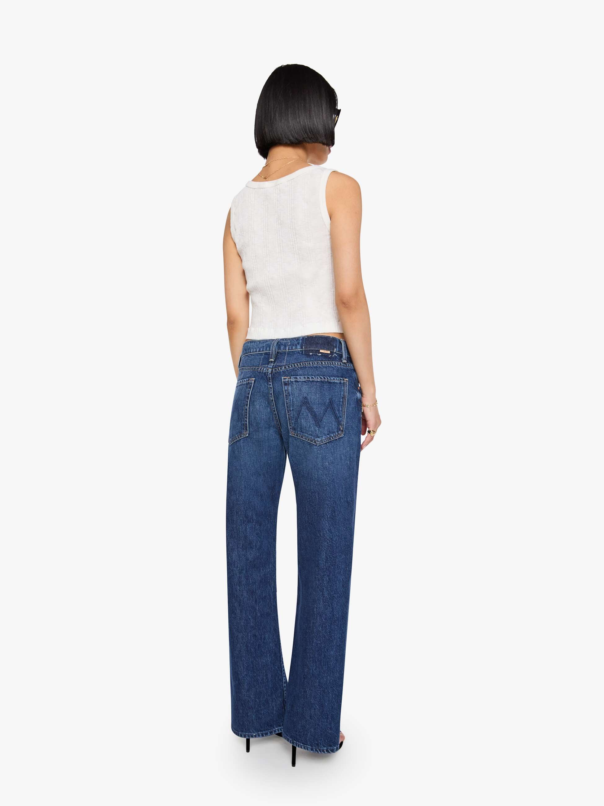 Mother Lil Bookie Twist Sneak Jeans Dunkelblau Bootcut