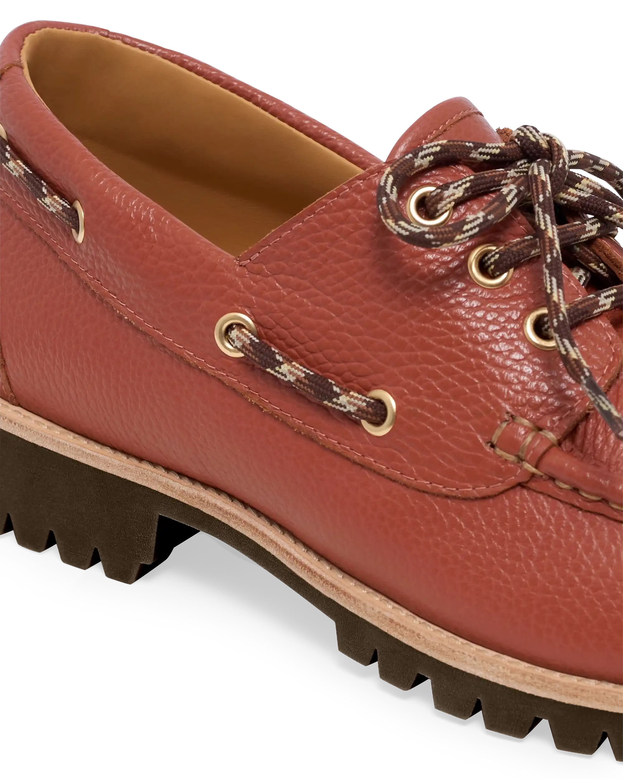 Drôle De Monsieur Chaussure Bateau Bootsschuh Braun Leder