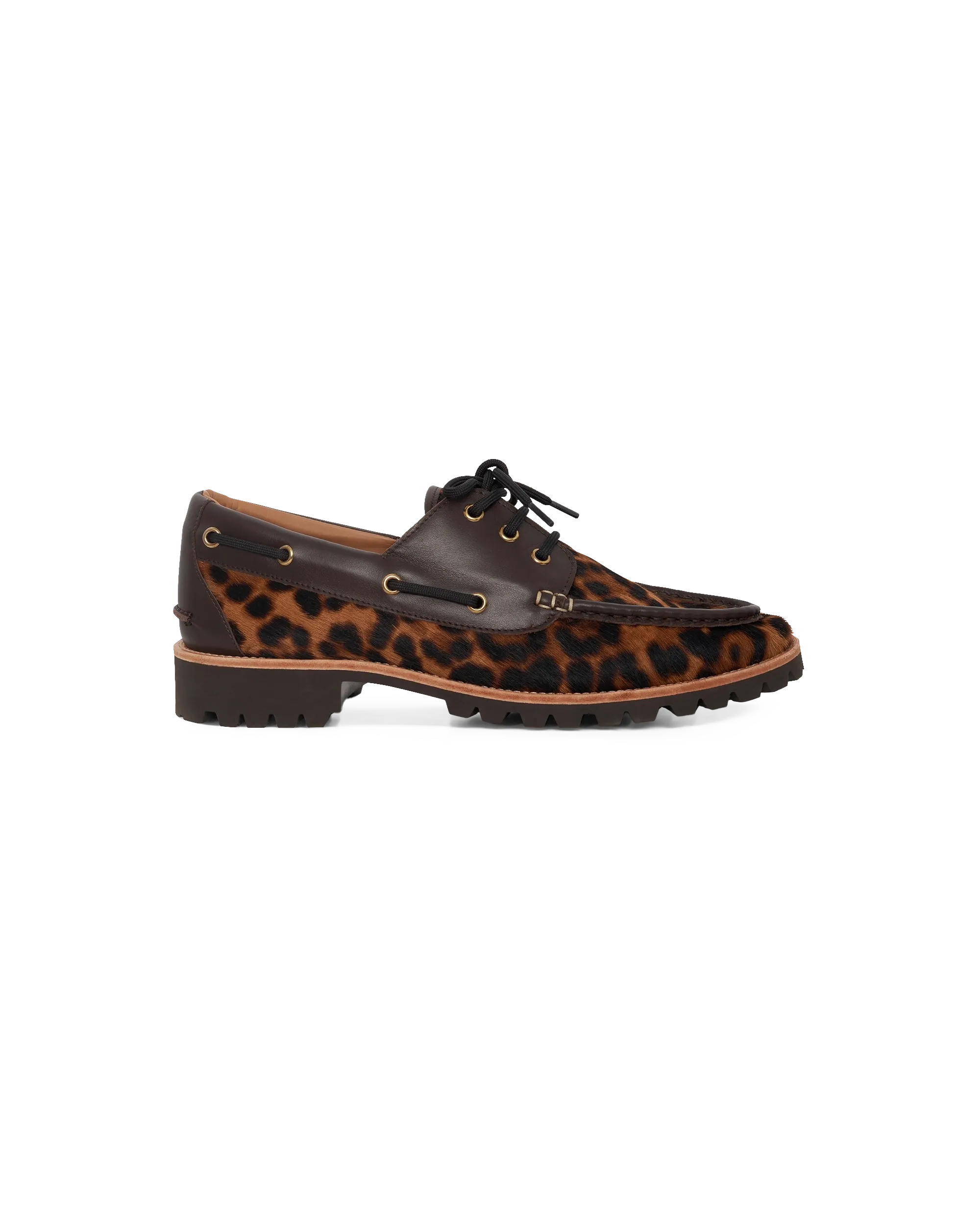 Drôle De Monsieur Bateau Bootsschuh Leopard Leder 42
