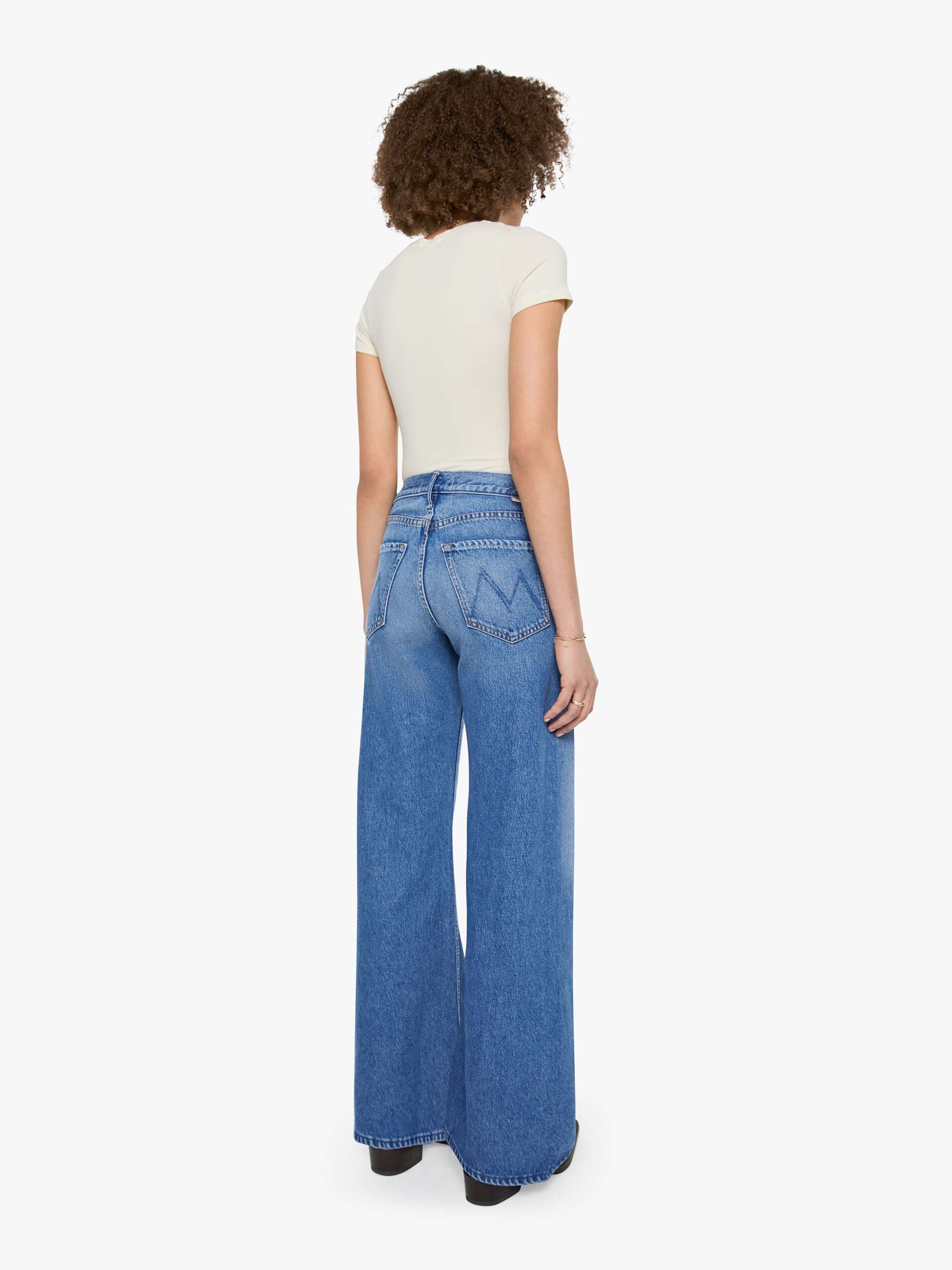 Mother The Lemon Twist Jeans Rolling In The Dough Wide Leg