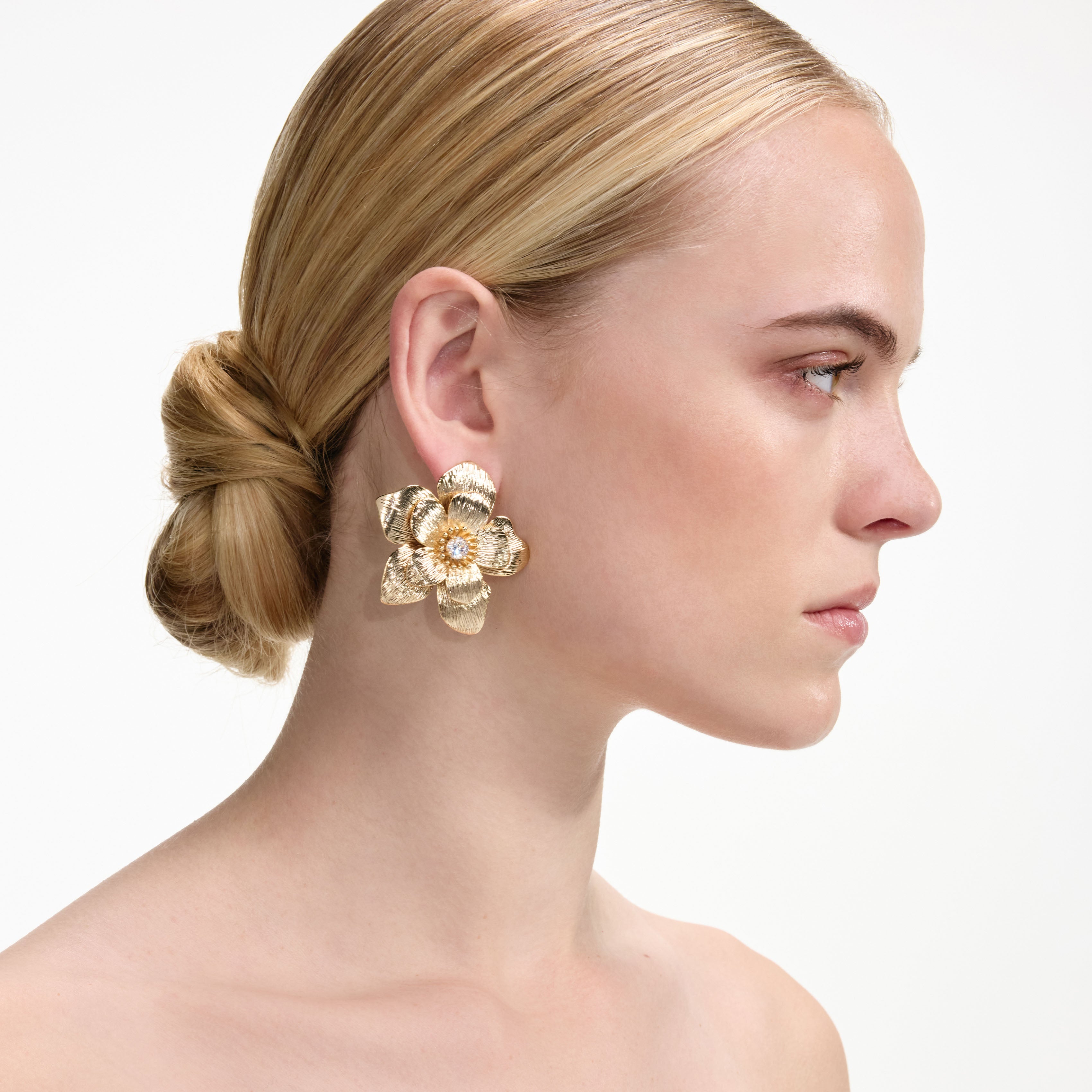 Self Portrait Gold Flower Ohrringe Gold Blumen