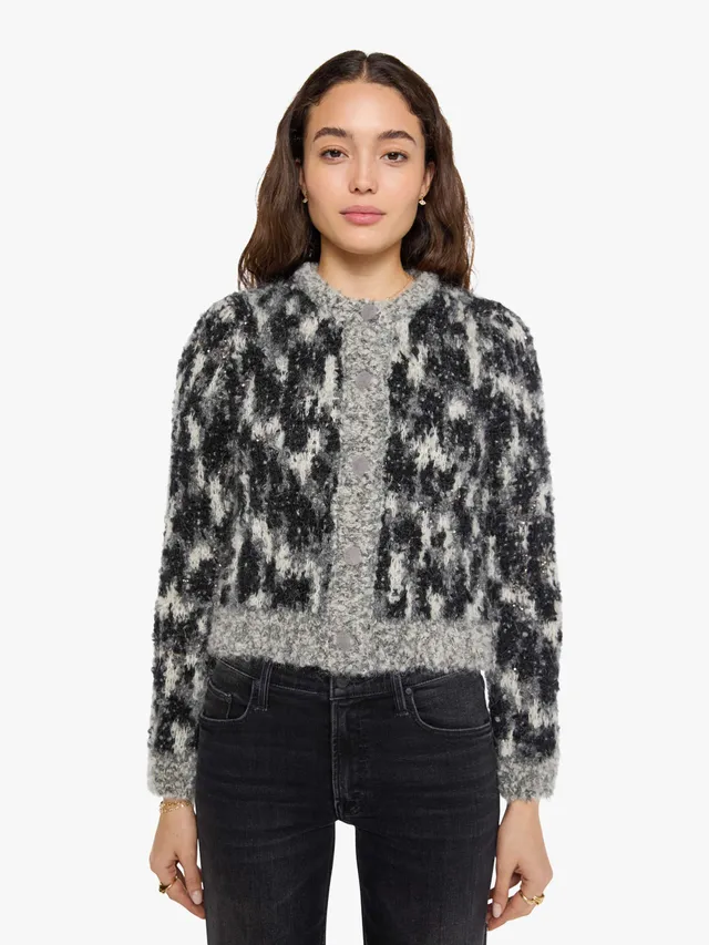 Mother Sweaters The Padded Crop Cardigan Strickjacke Schwarz