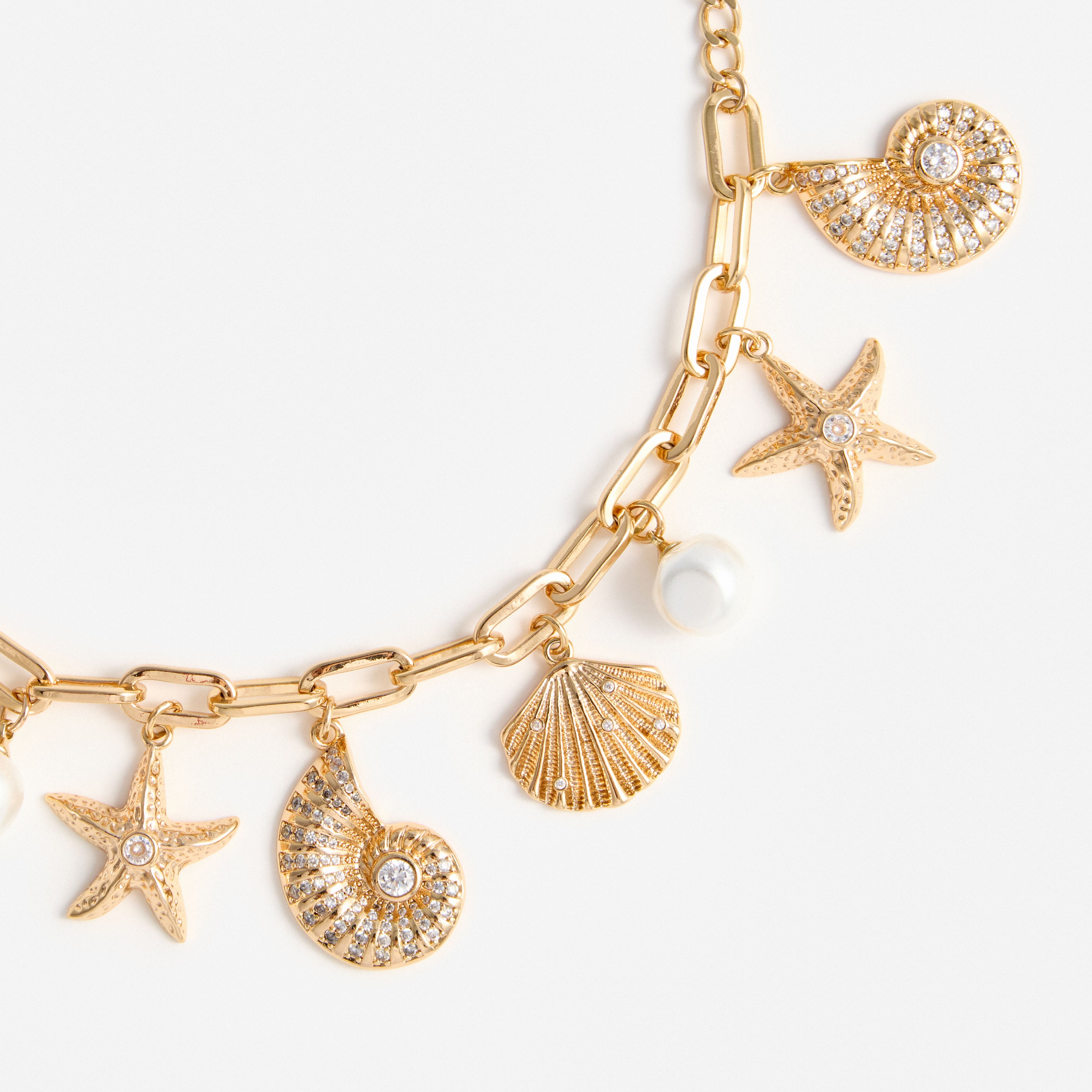 Self Portrait Jewellery Gold Multi Charm Armband Gold One Size