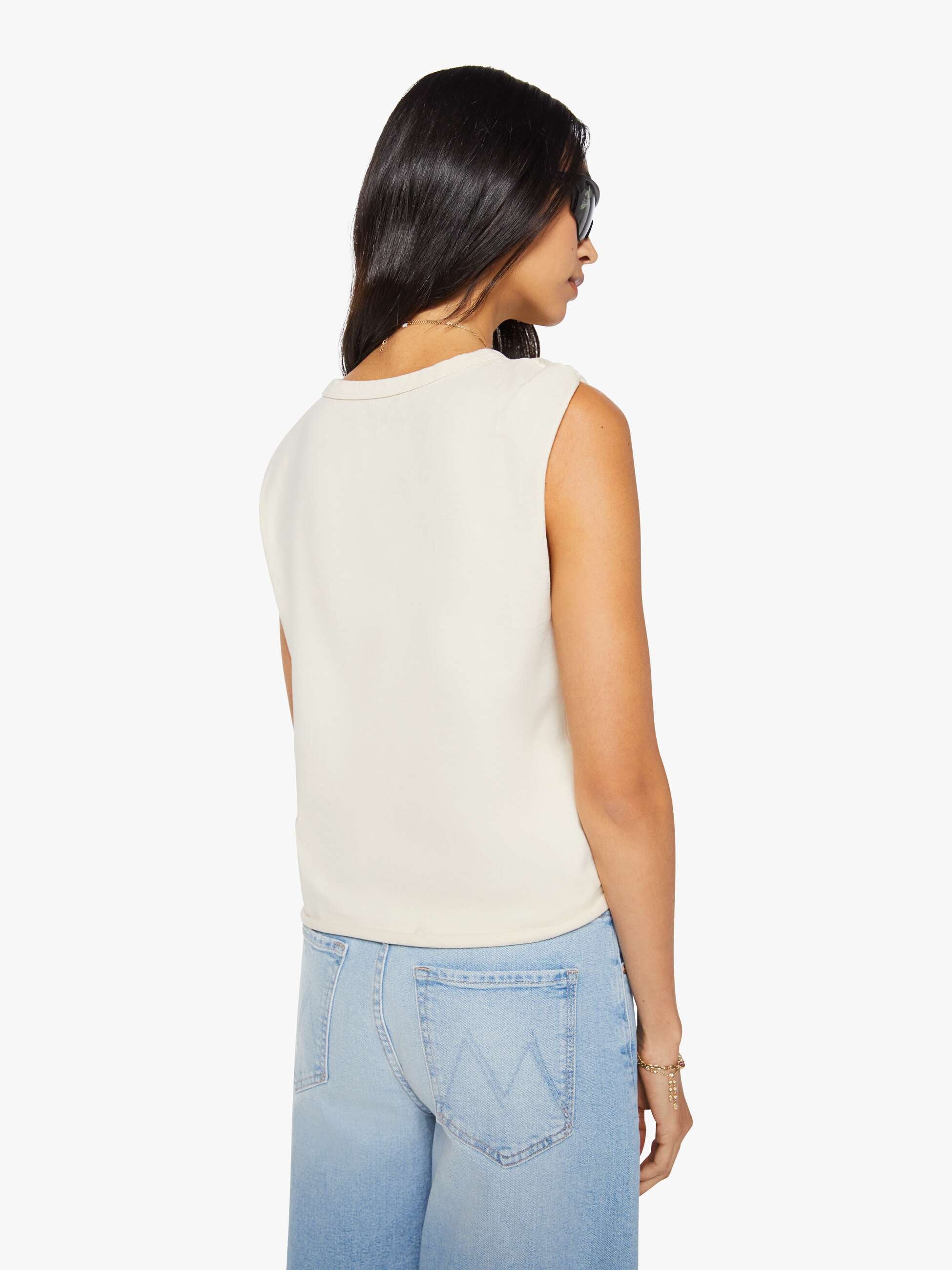 Mother Knotted Strong And Silent Top Antique White