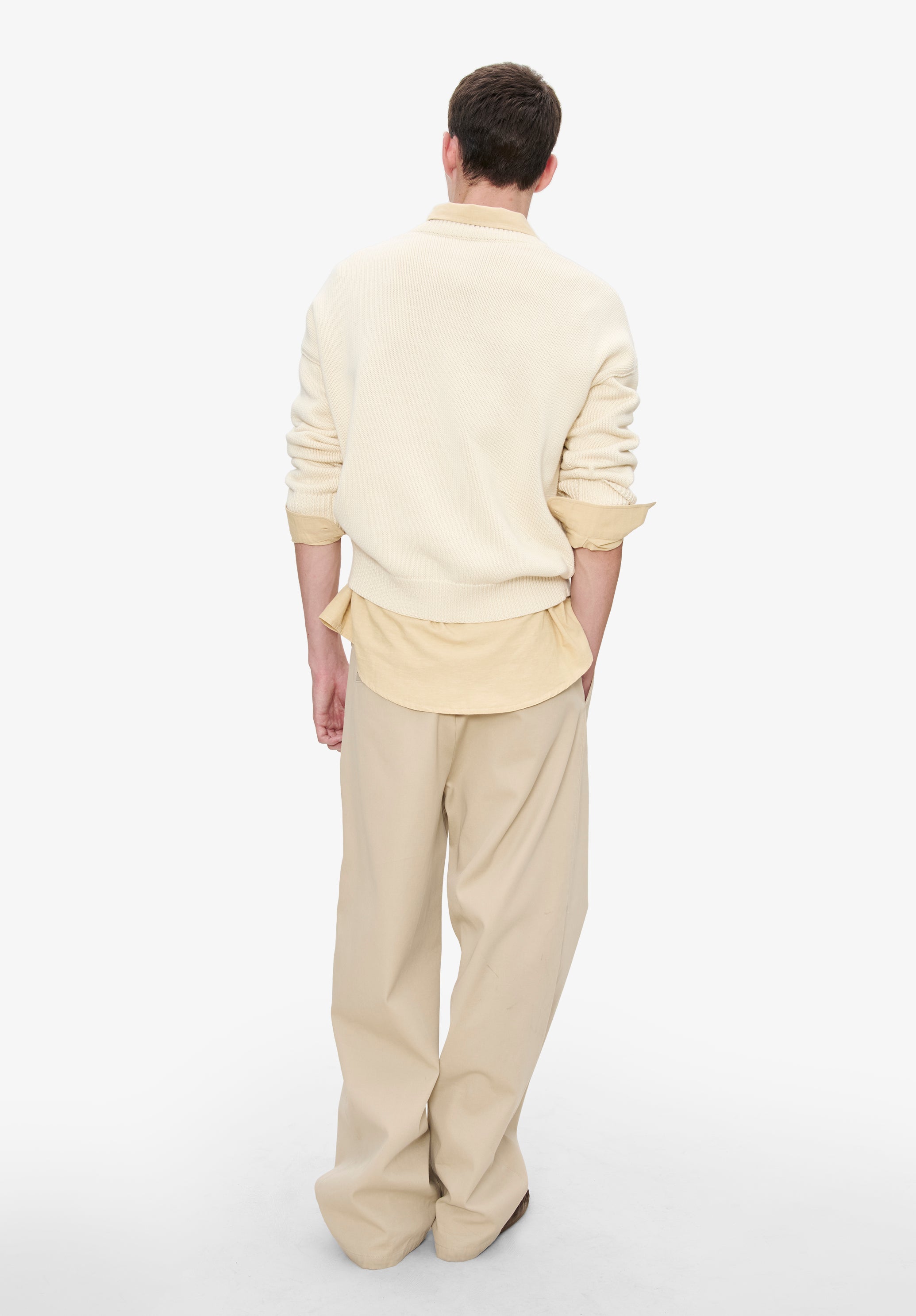 A.P.C. Leo Pullover Weiß Rundhals Logo Strick
