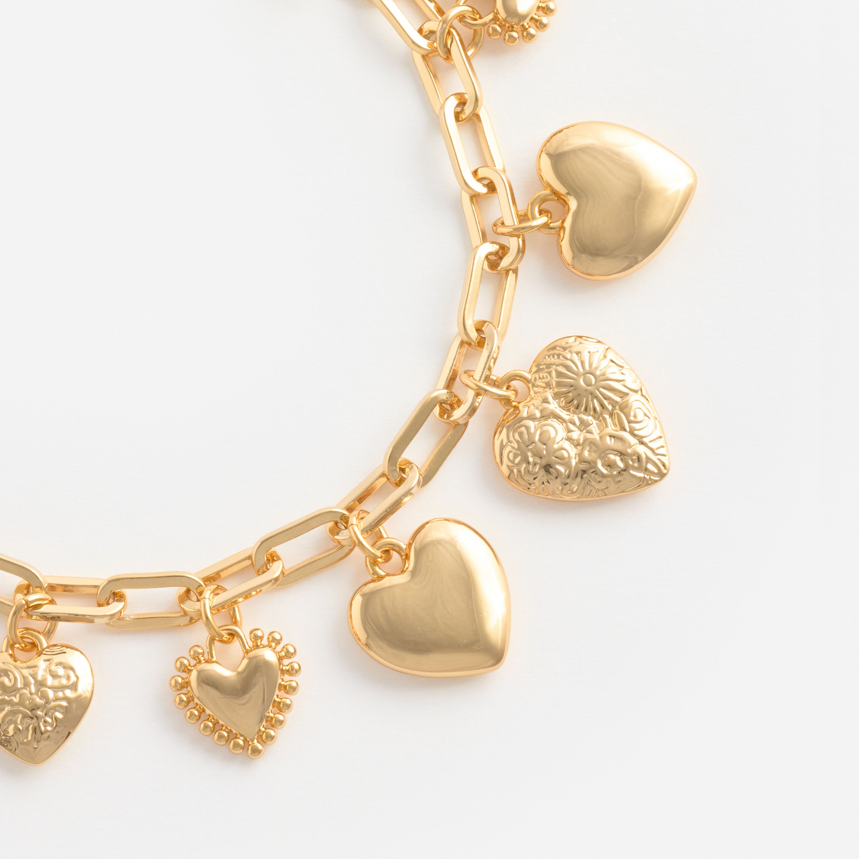 Self Portrait Jewellery Gold Heart Messing Armband Gold