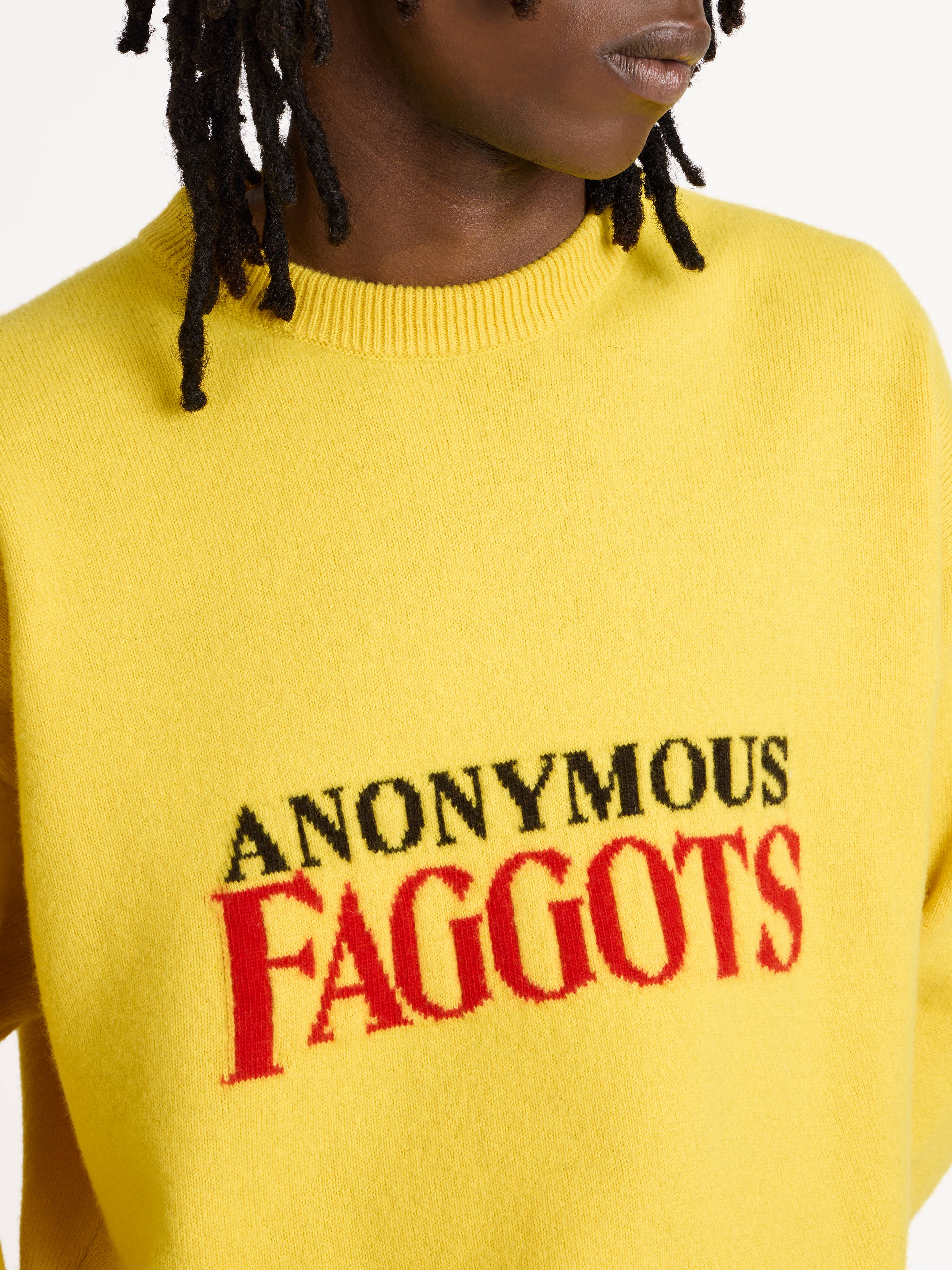 J.W.Anderson Anonymous Faggots Pullover Gelb Herren