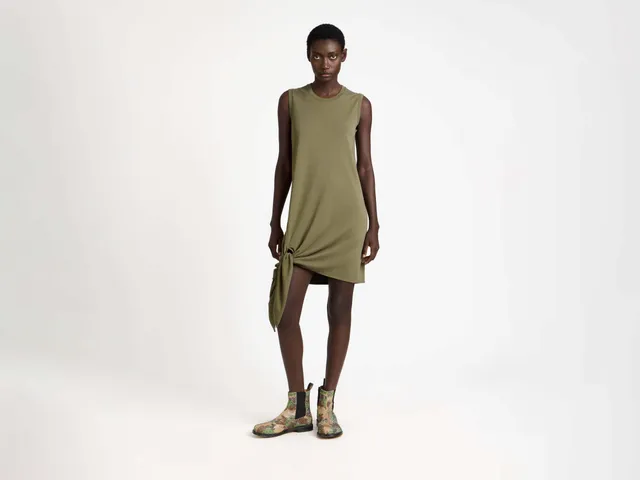J.W.Anderson Hem Knot Kleid Damen khaki Jersey