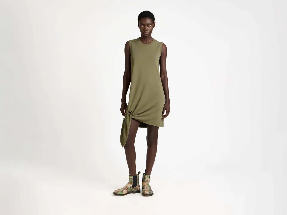 J.W.Anderson Hem Knot Kleid Damen khaki Jersey