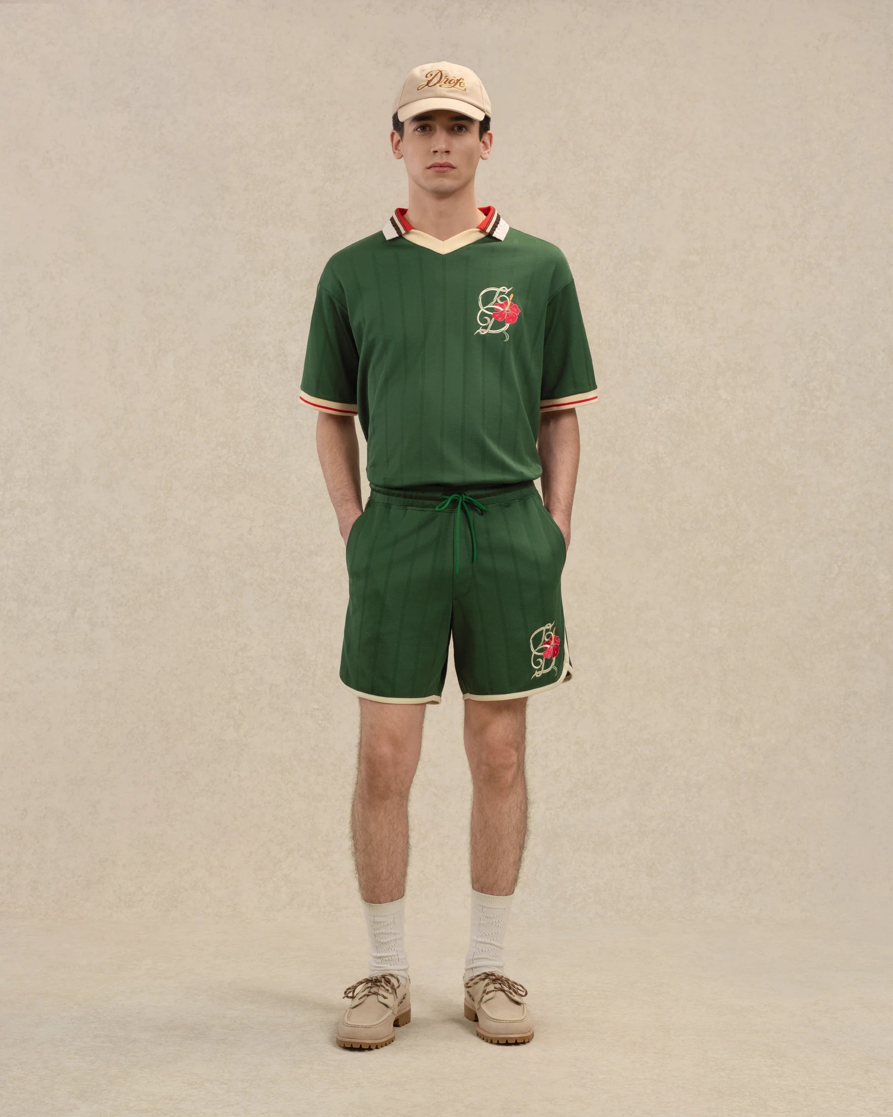 Drôle De Monsieur D Hibiscus Polo Dunkelgrün Kurzarm