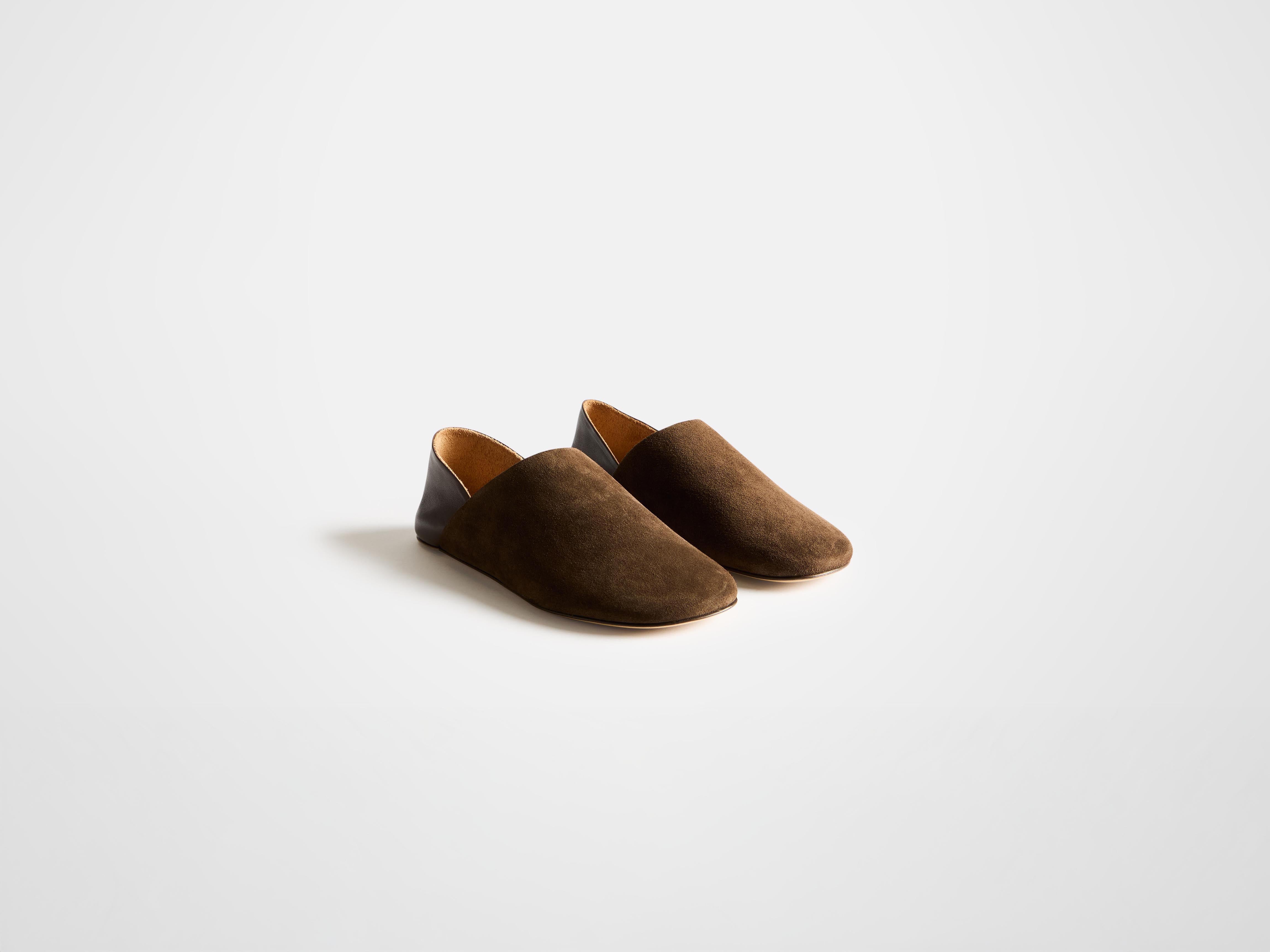 J.W.Anderson Slipper Mules Chocolate Brown Wildleder