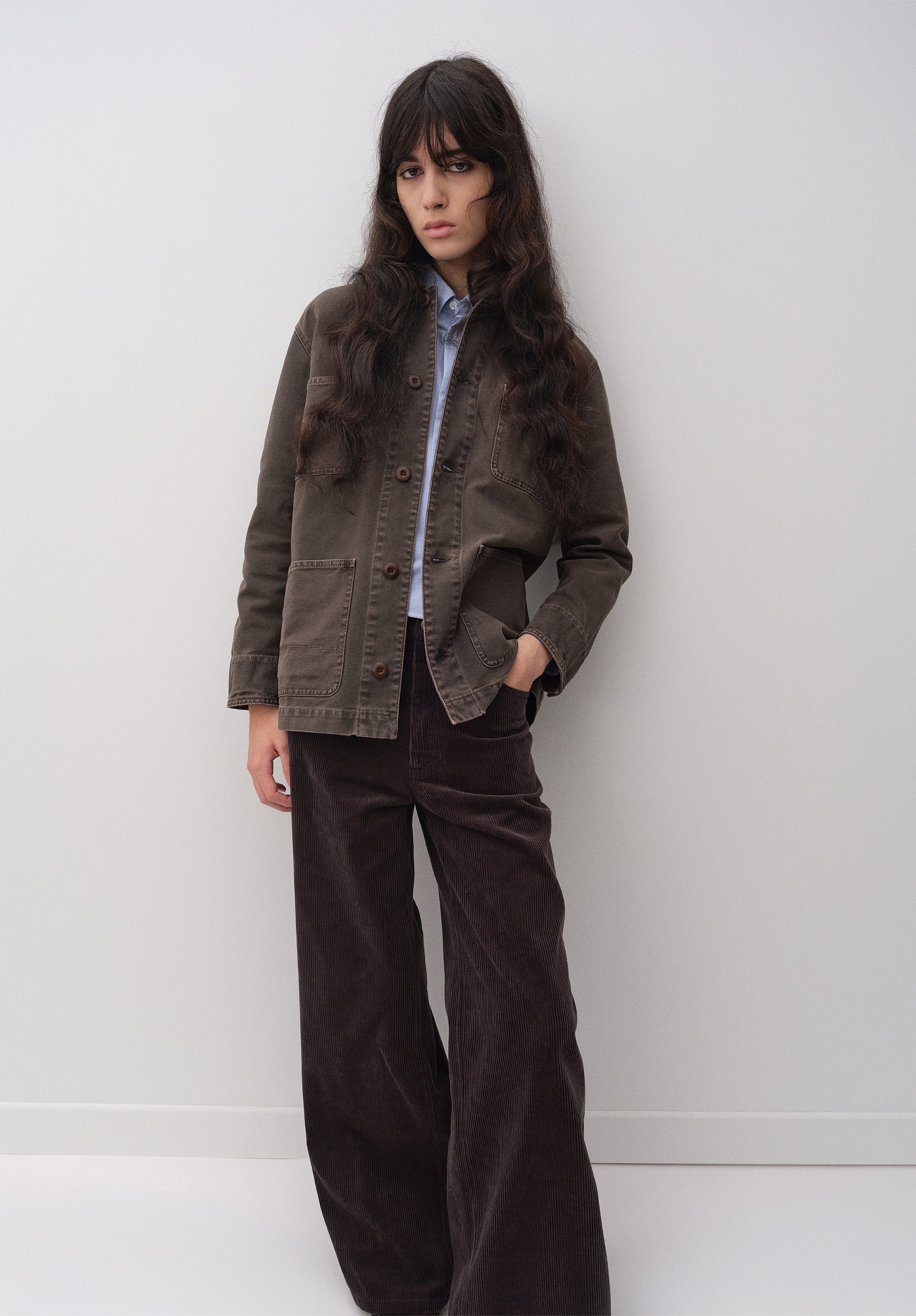 A.P.C. Workwear-Jacke Canvas braun