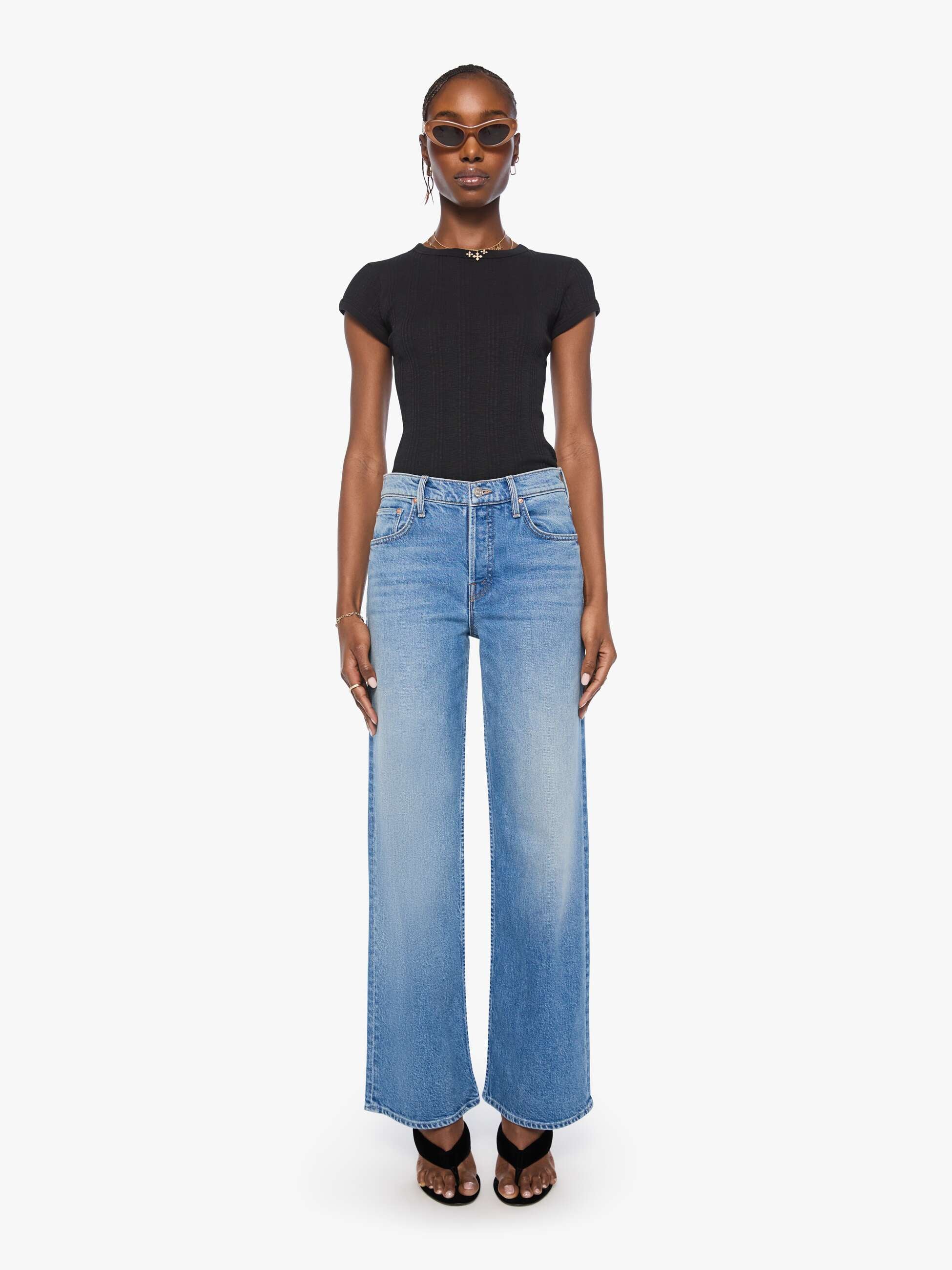 Mother The Rerun Skimp Jeans Just An Animal Wide Leg