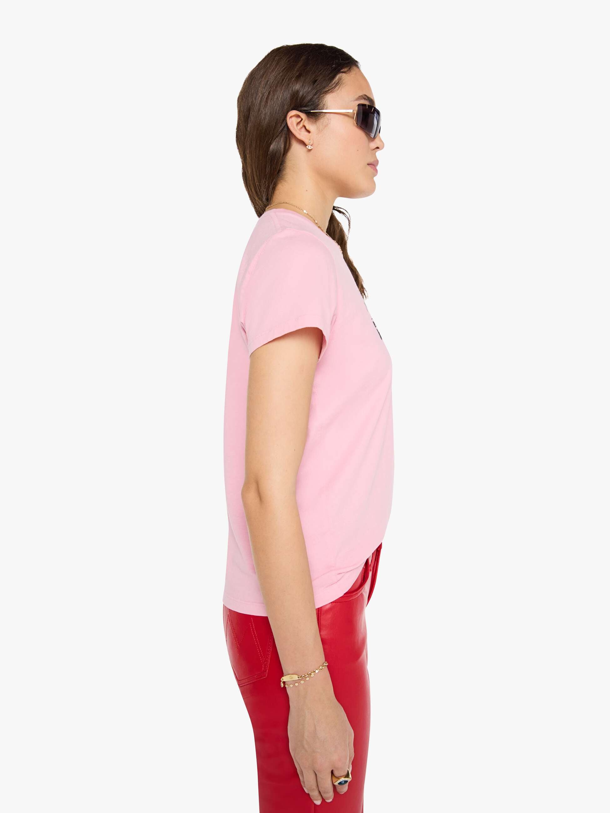 MOTHER The Boxy Goodie Goodie T-Shirt Records Rosa