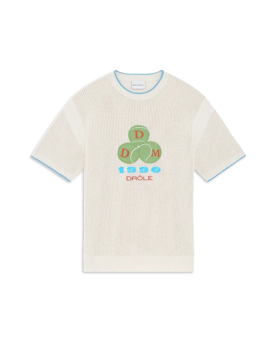 Drôle De Monsieur 1990 Strick-Polo off-white Baumwolle