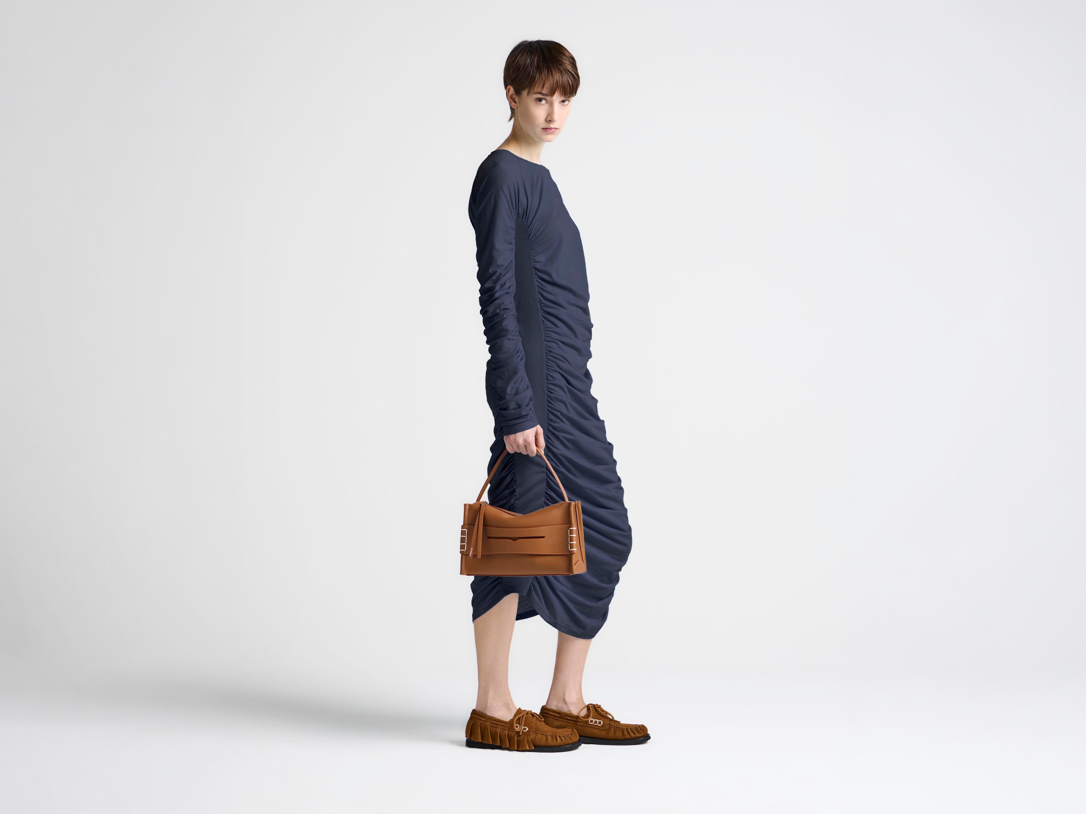 J.W.Anderson Ruched Jersey Kleid Damen Navy Midi