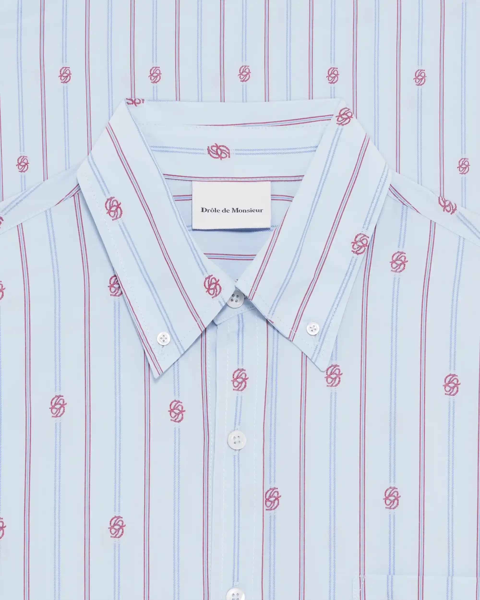 Drôle De Monsieur Drôle Boxy Shirt hellblau Bio-Baumwolle