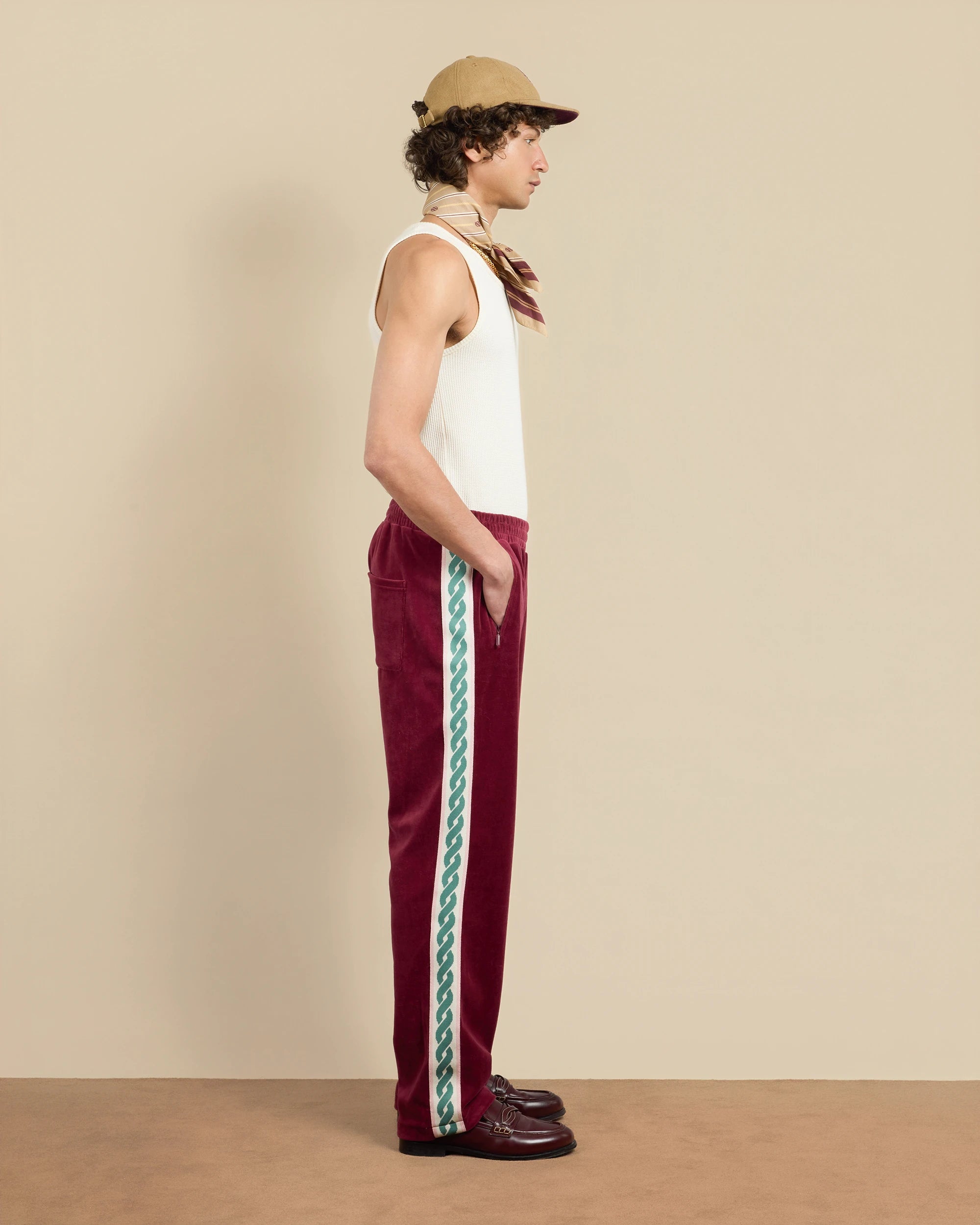 Drôle De Monsieur Tracksuits Le Track Pants Velours Hose Weinrot