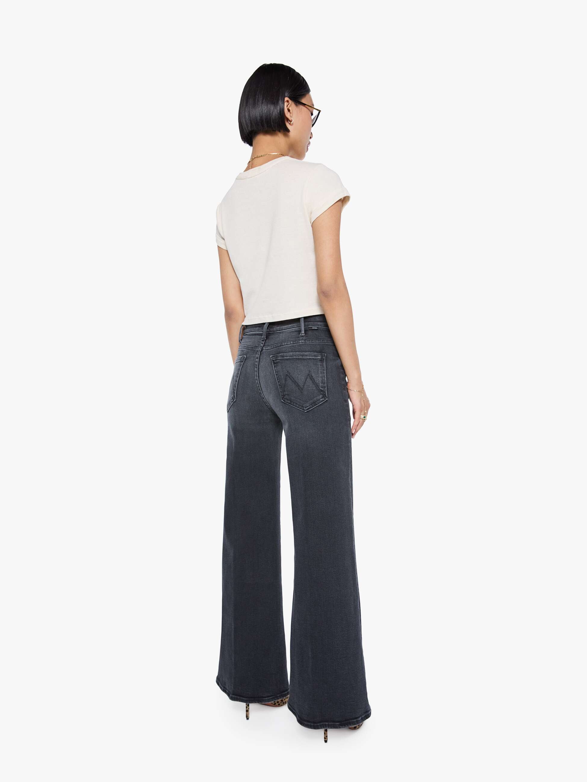Mother Lil Hustler Roller Sneak Petite Jeans Not Today Satan