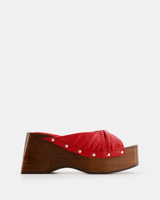 Nodaleto Bulla Mellow Wedge Clog Midnight Red 8 cm