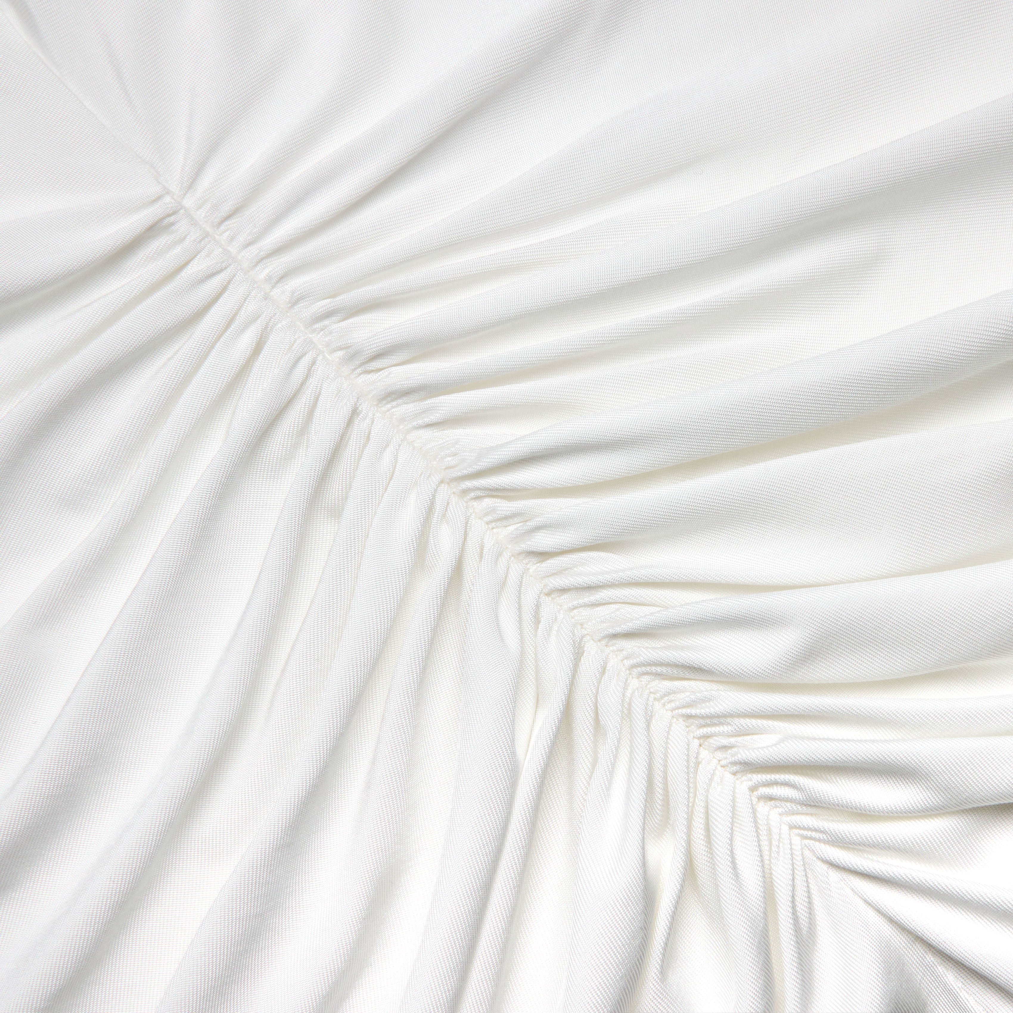 Self Portrait White Jersey Ruched Maxi Kleid UK 8 Weiß