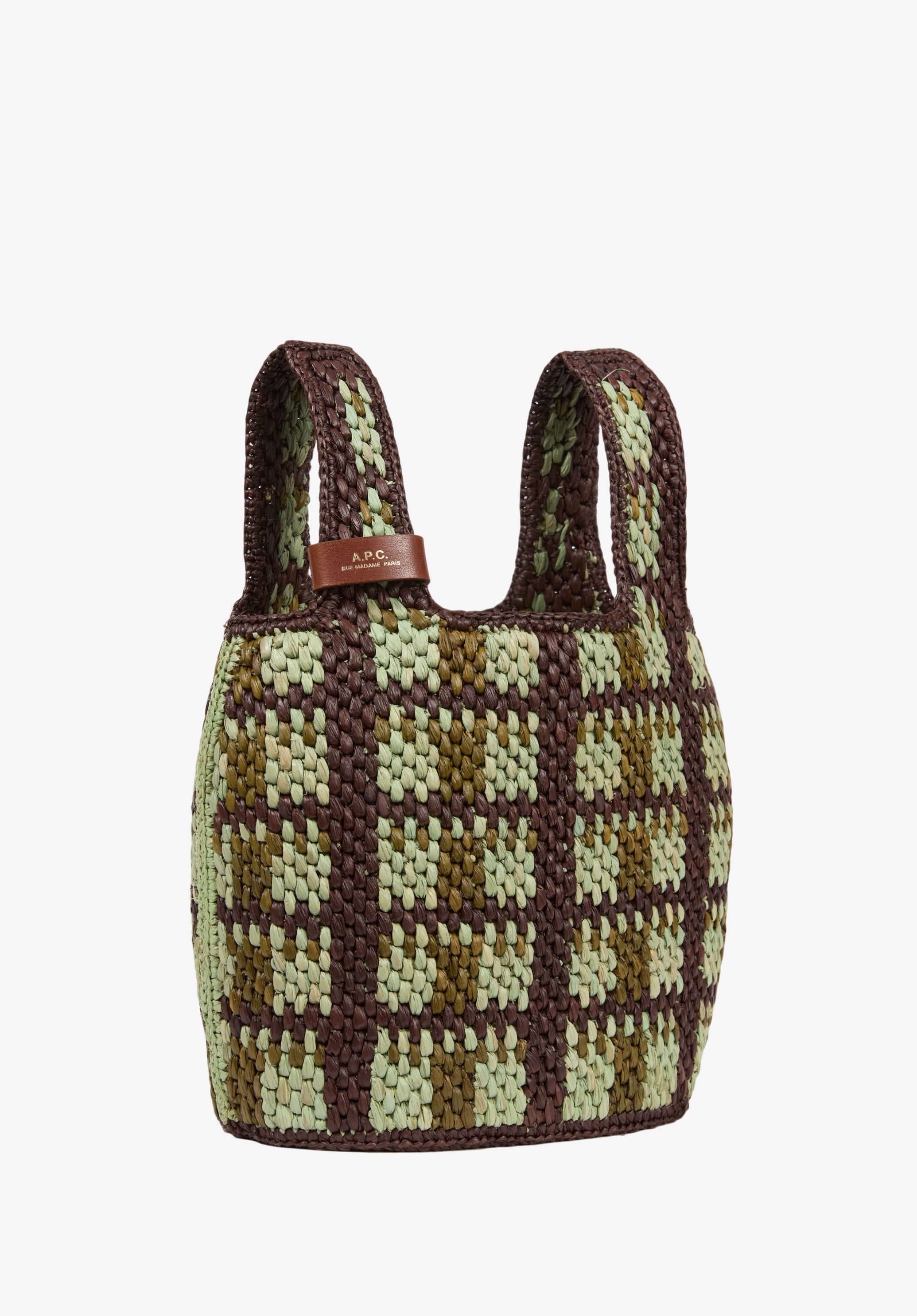 A.P.C. Pecan Bast Tasche grün TU Korb