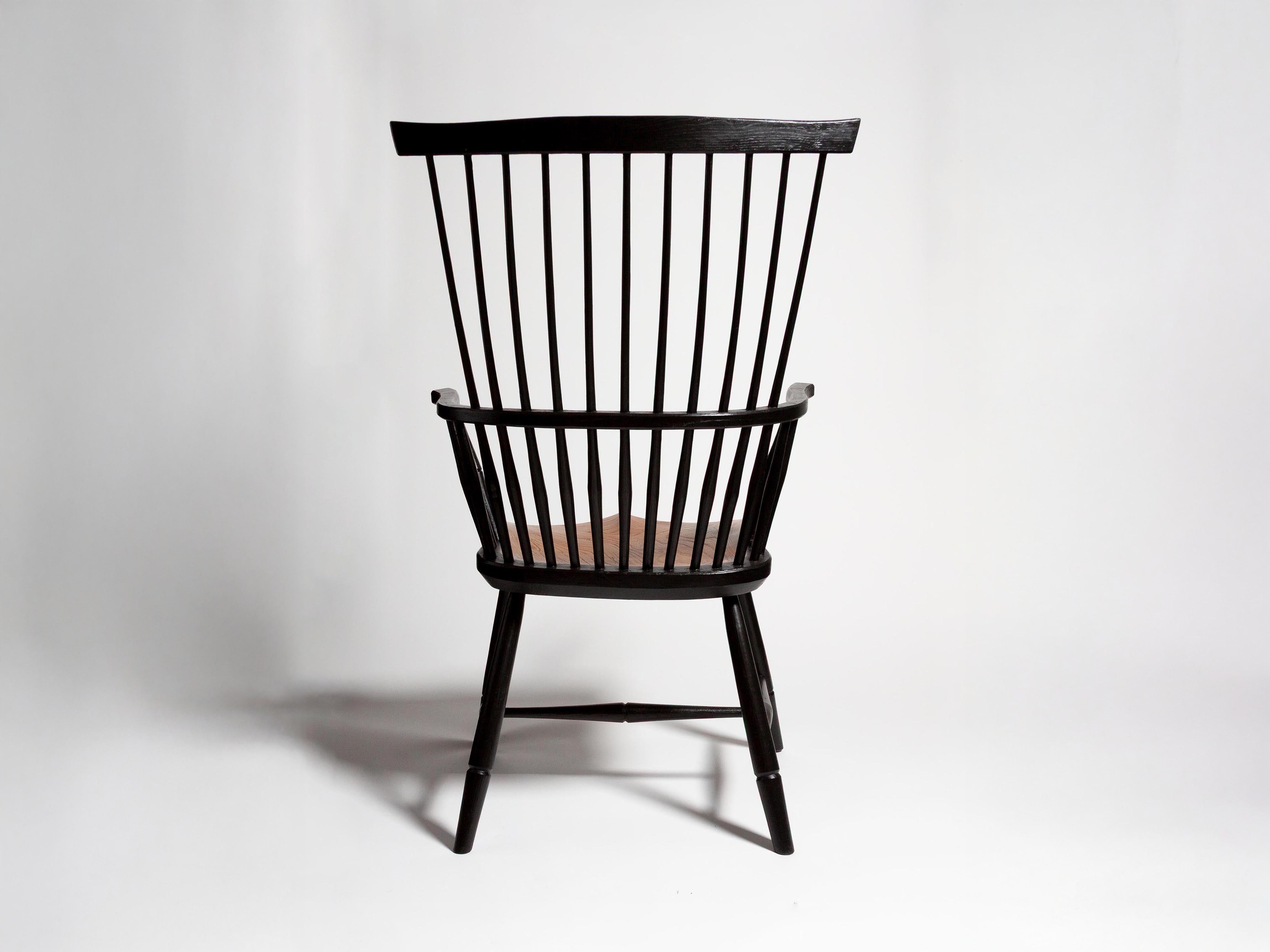 J.W.Anderson Furniture English Armchair Sessel Schwarz Holz