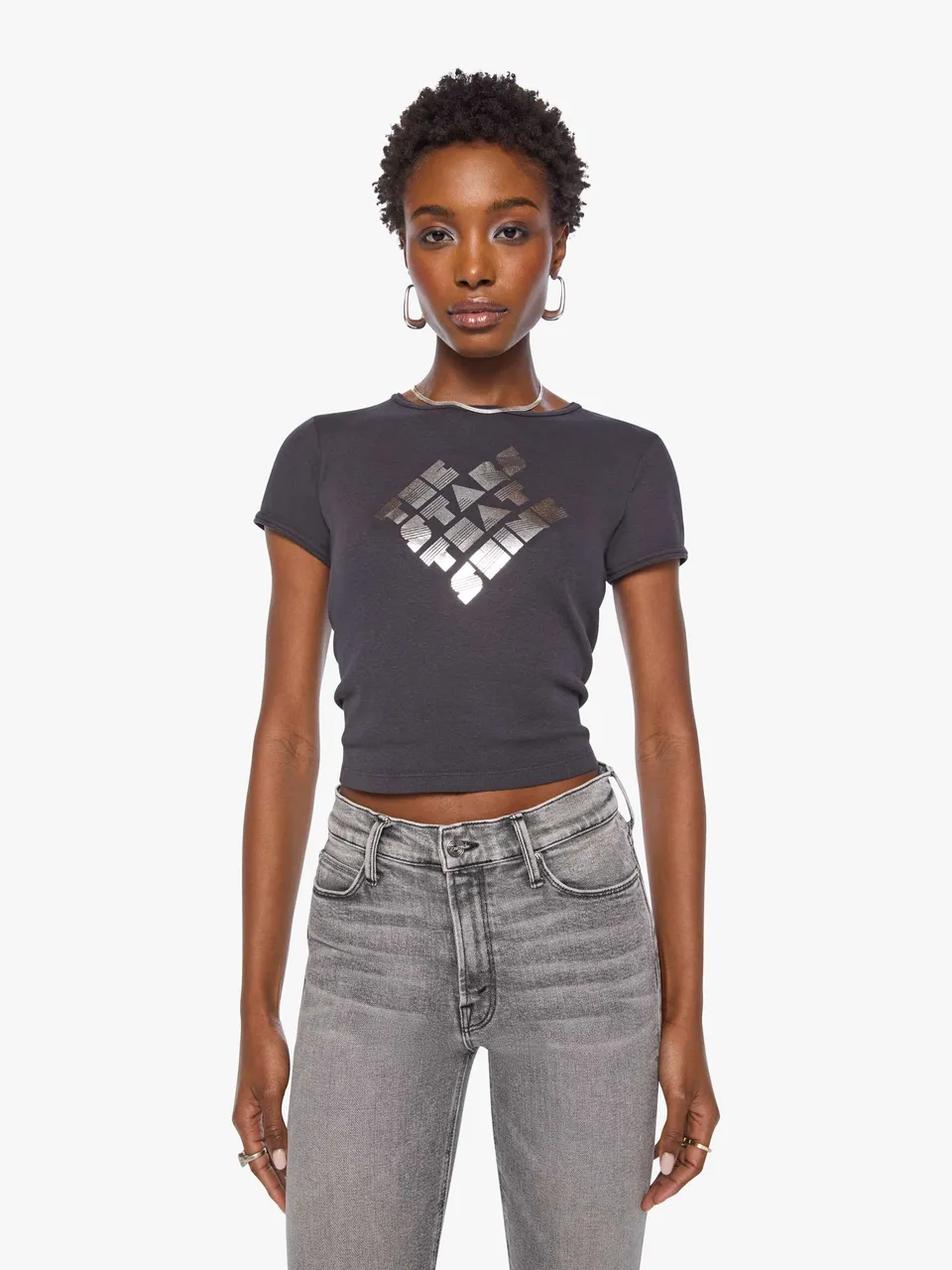 Mother The Itty Bitty Ringer T-Shirt Schwarz Dazzle Me