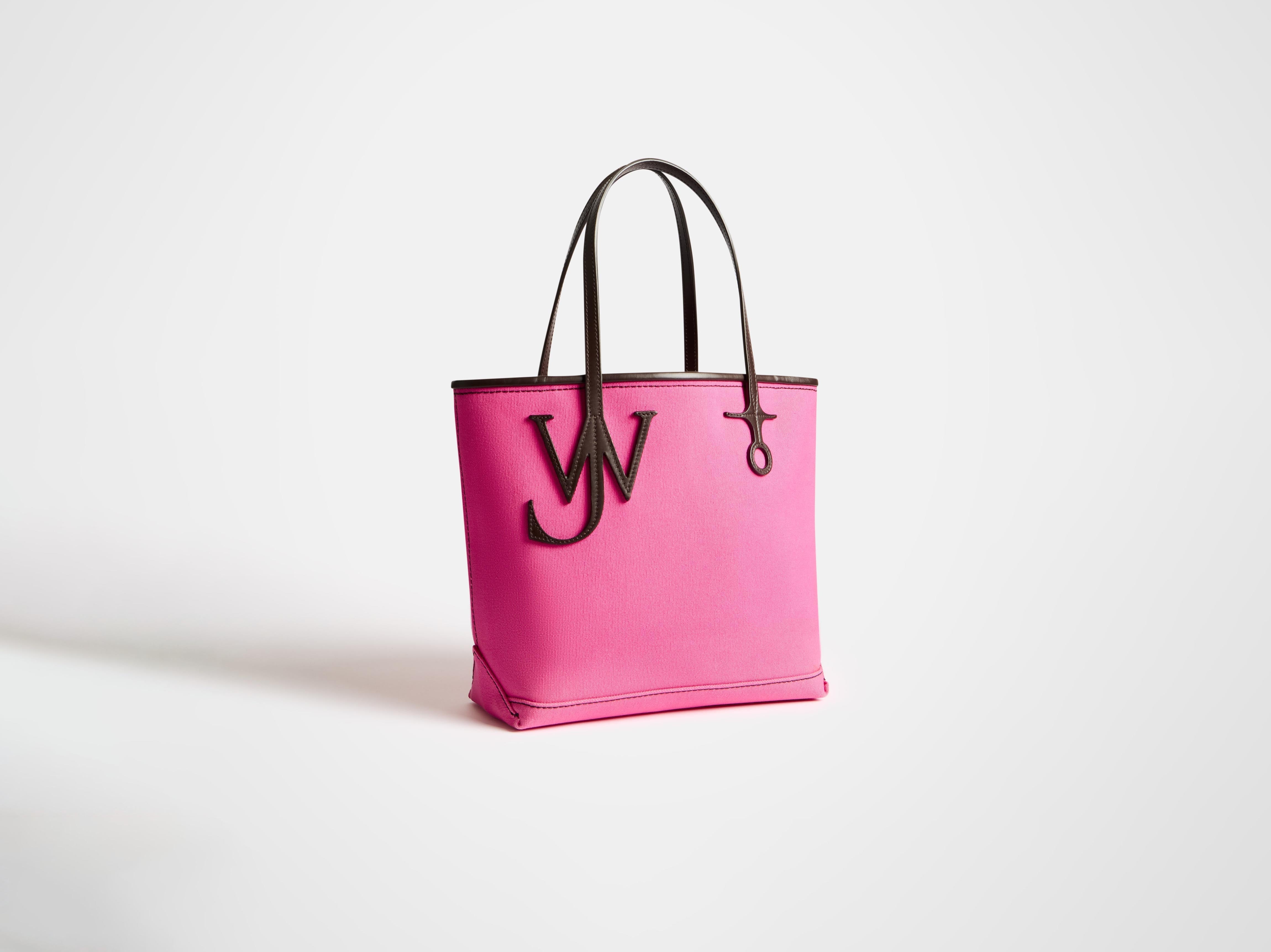 J.W.Anderson Anchor Tote Small pink Canvas Leder Henkel