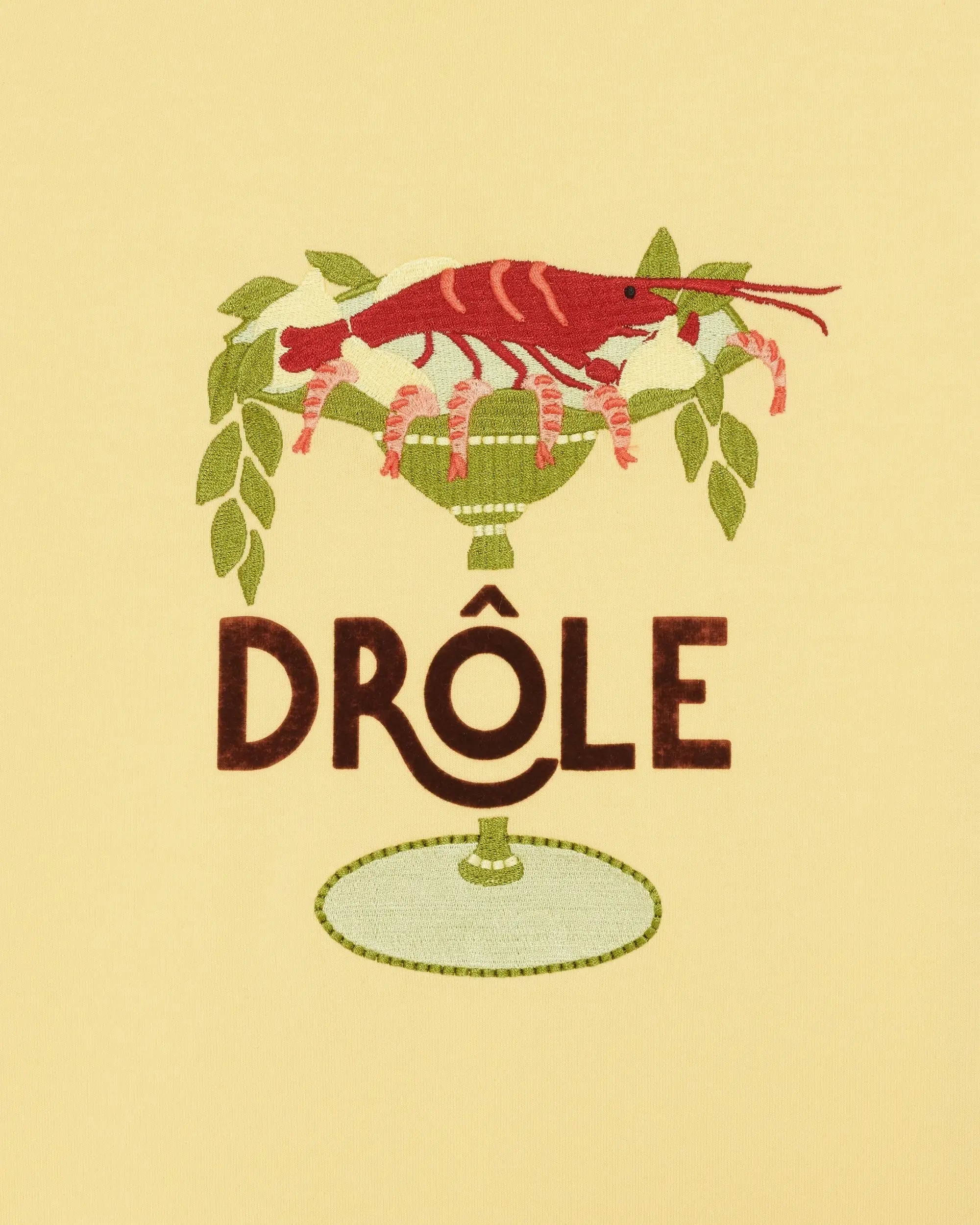 Drôle De Monsieur T-Shirt Lobster Cup T-Shirt hellgelb Baumwolle