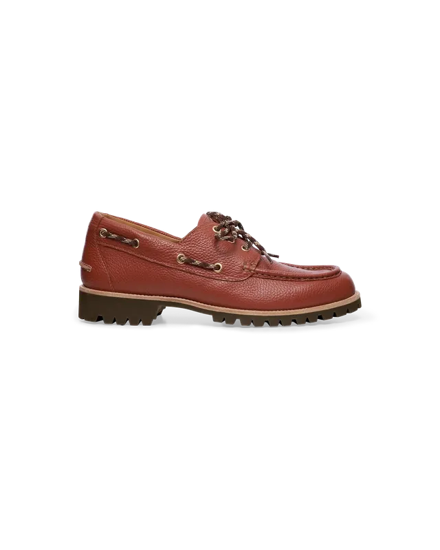 Drôle De Monsieur Chaussure Bateau Bootsschuh Braun Leder