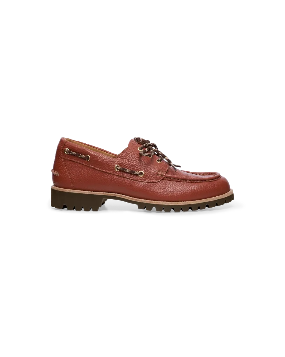 Drôle De Monsieur Chaussure Bateau Bootsschuh Braun Leder